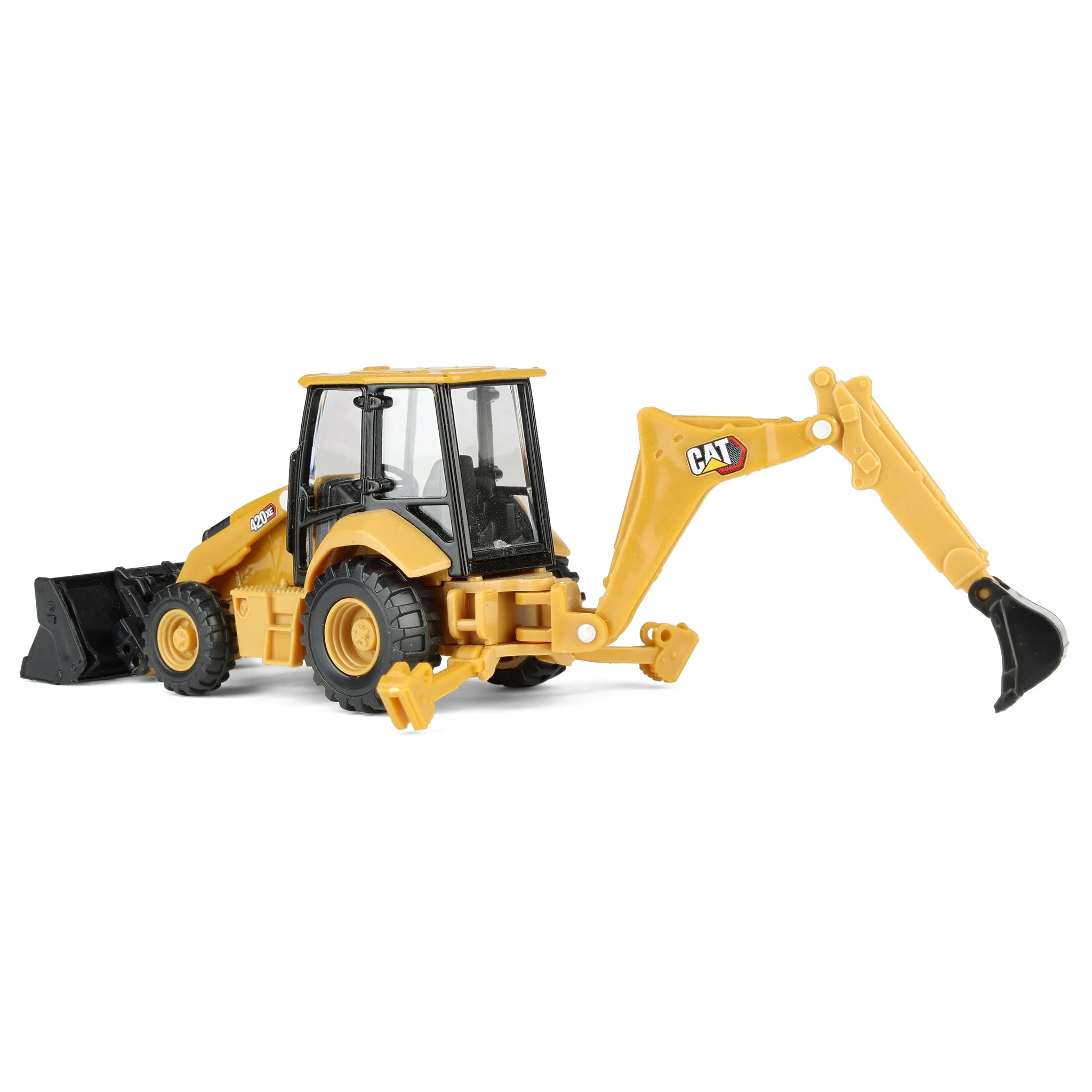 1/64 CAT 420 Backhoe Loader with Interchangeable Attachment by Diecast Masters - Image 4