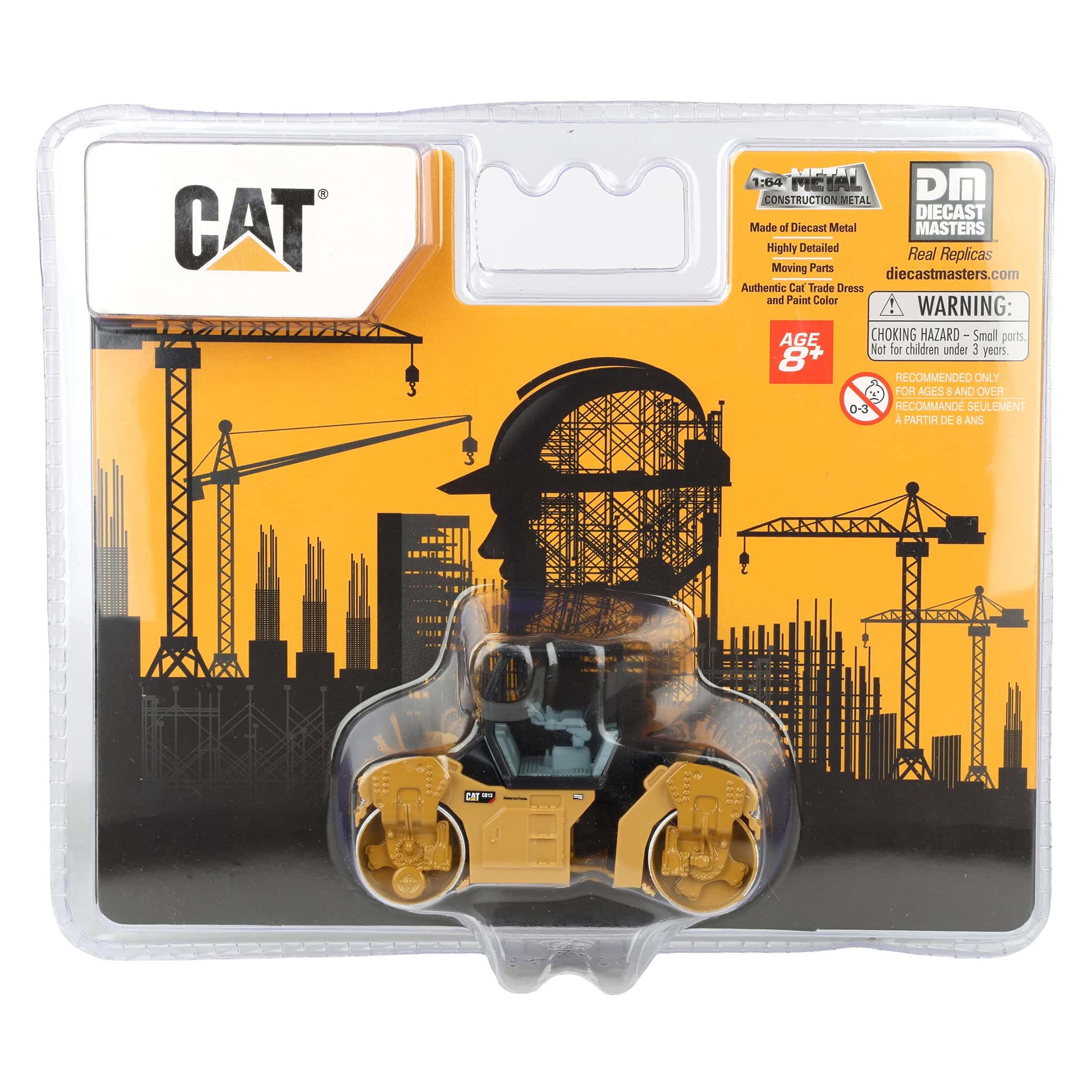 1/64 CAT CB13 Roller with ROPS by Diecast Masters - Image 6