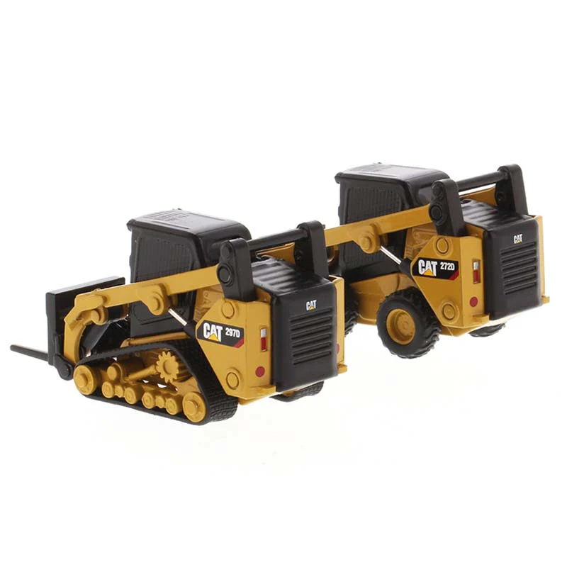 1/64 Caterpillar 272D2 Skid Steer Loader & 297D2 Compact Track Loader, Diecast Masters Play & Collect - Image 3