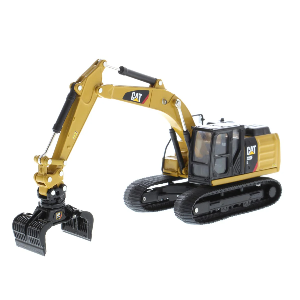 1/64 Caterpillar 320F L Hydraulic Excavator with 5 Work Tools, Diecast Masters Play & Collect - Image 3