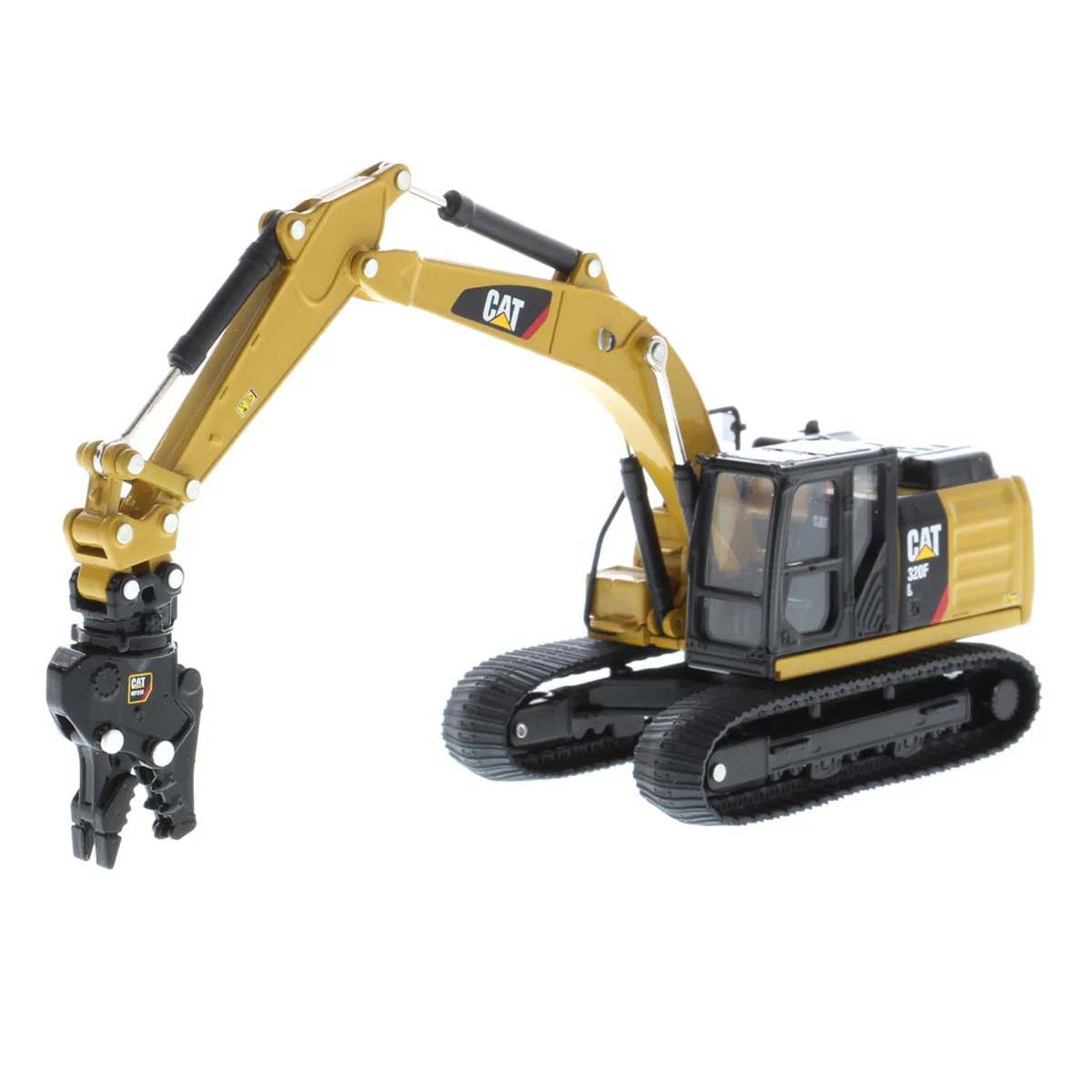 1/64 Caterpillar 320F L Hydraulic Excavator with 5 Work Tools, Diecast Masters Play & Collect - Image 7