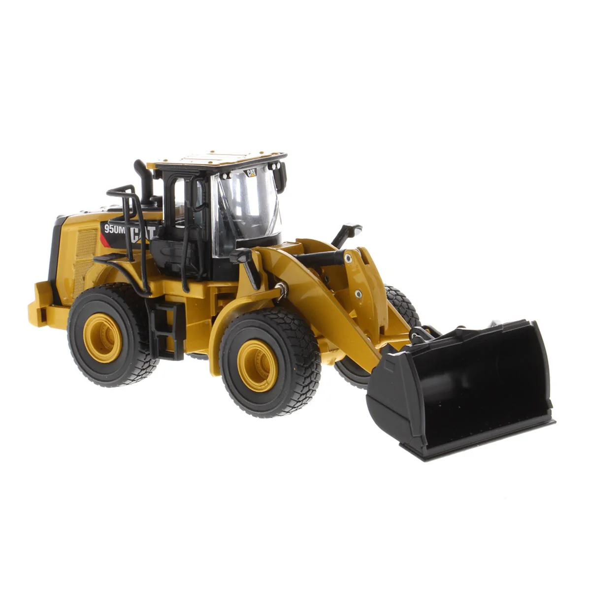 1/64 Caterpillar 950M Wheel Loader with Log Fork, Bucket & 2 Log Poles, Diecast Masters Play & Collect - Image 2