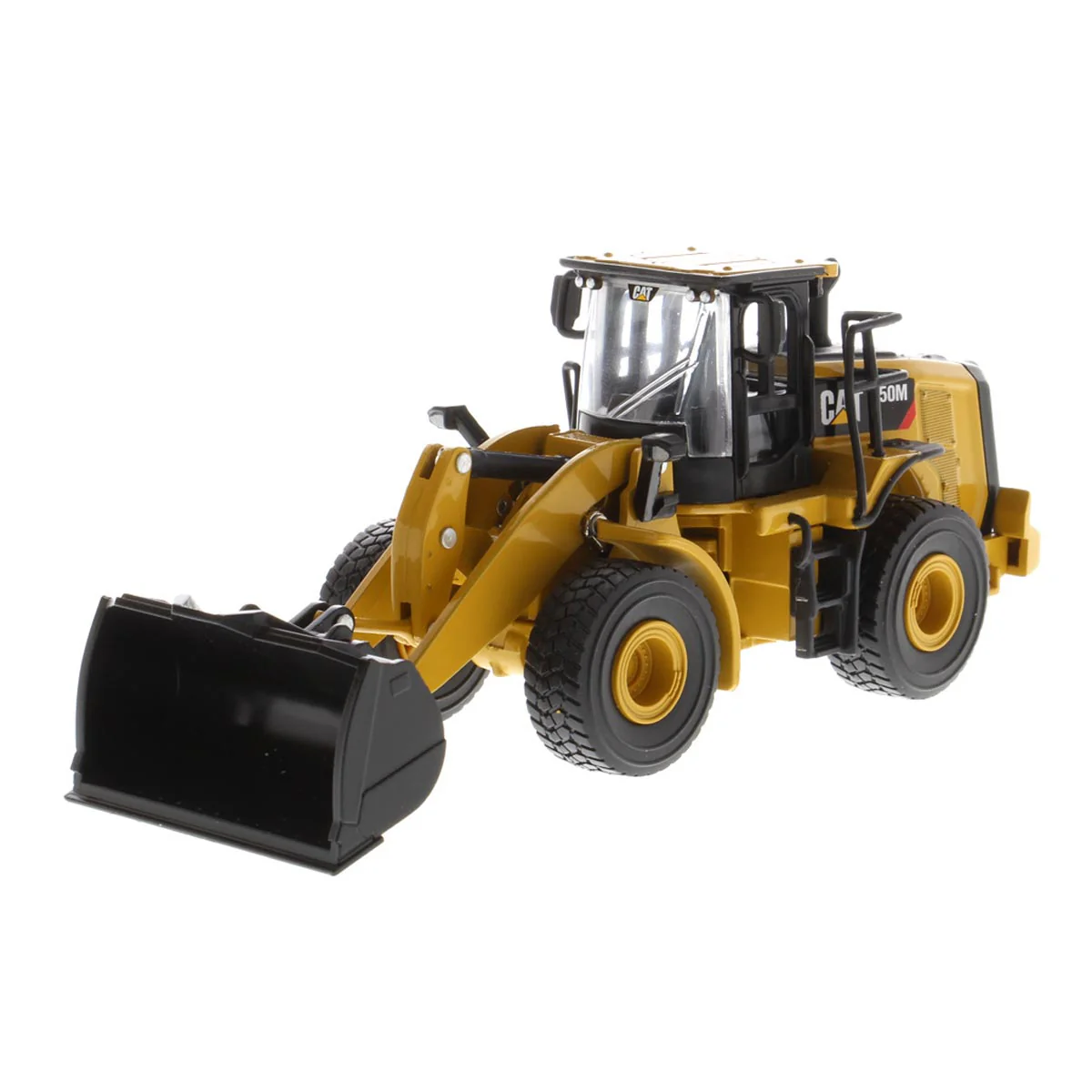 1/64 Caterpillar 950M Wheel Loader with Log Fork, Bucket & 2 Log Poles, Diecast Masters Play & Collect - Image 4