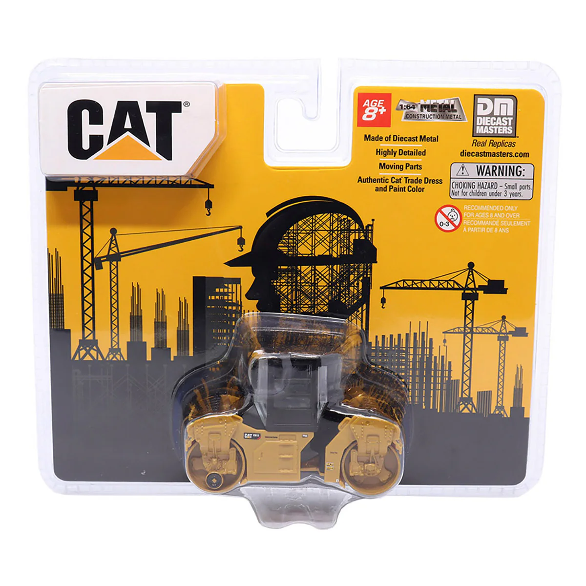 1/64 Caterpillar CB-13 Tandem Vibratory Roller with Enclosed Cab - Image 7
