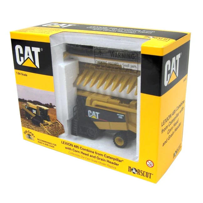 1/64 Caterpillar Lexion 485 Combine with Corn & Grain Headers by Norscot Group - Image 4