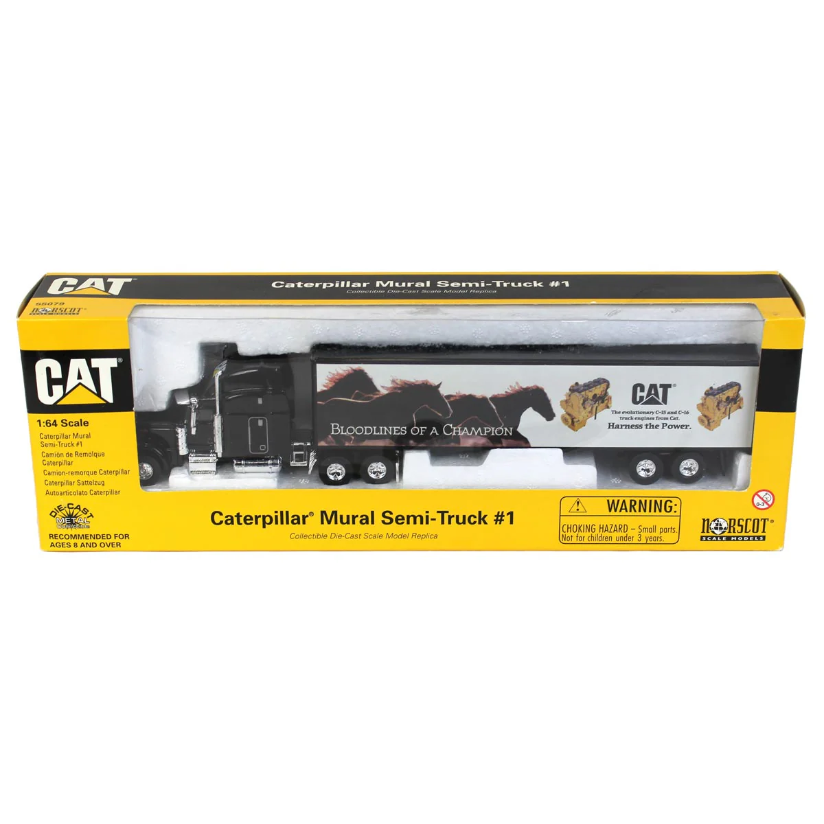 1/64 Caterpillar Mural Semi Truck #1, Bloodlines of a Champion Trailer by Norscot Group Inc