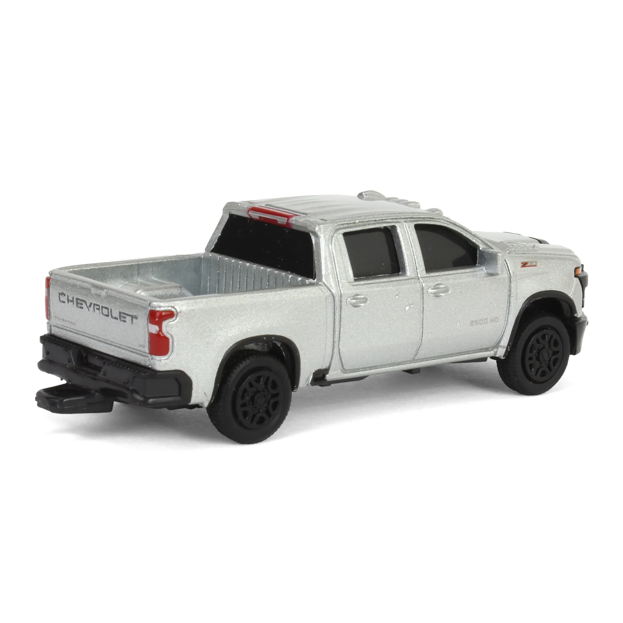 1/64 Silver Chevy Silverado 2500HD Z71 Pickup Truck, ERTL Collect N Play - Image 3