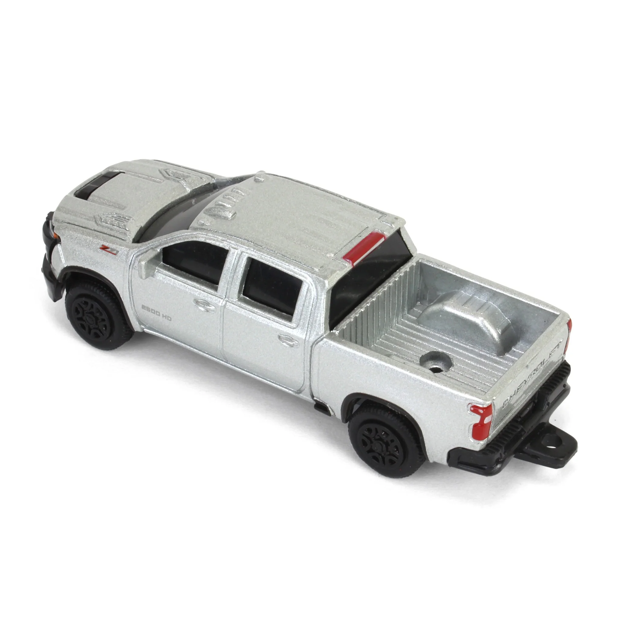 1/64 Silver Chevy Silverado 2500HD Z71 Pickup Truck, ERTL Collect N Play - Image 4
