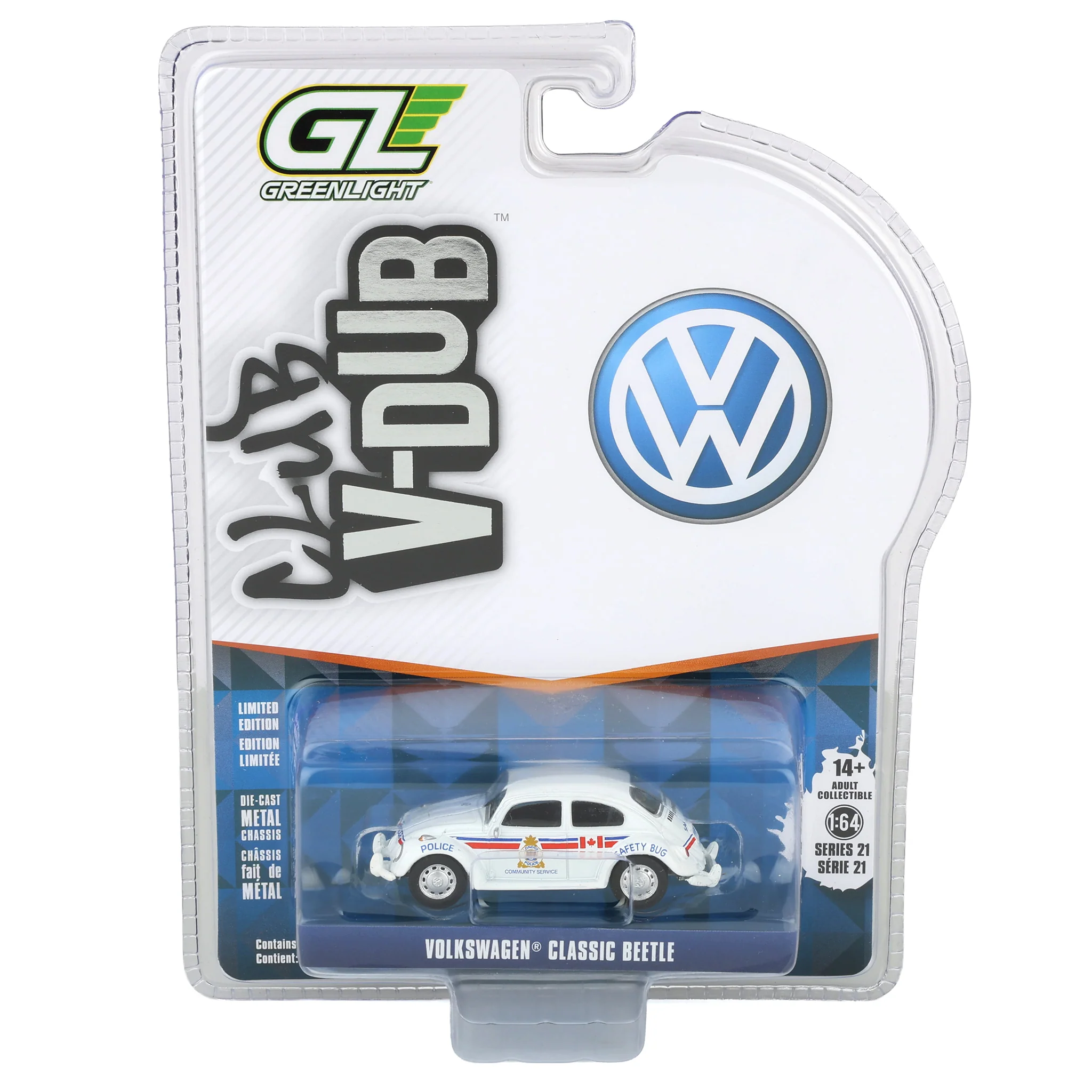 1/64 Classic Volkswagen Beetle, London, Canada Police Community Service Safety Vehicle, Club Vee-Dub Series 21 - Image 5