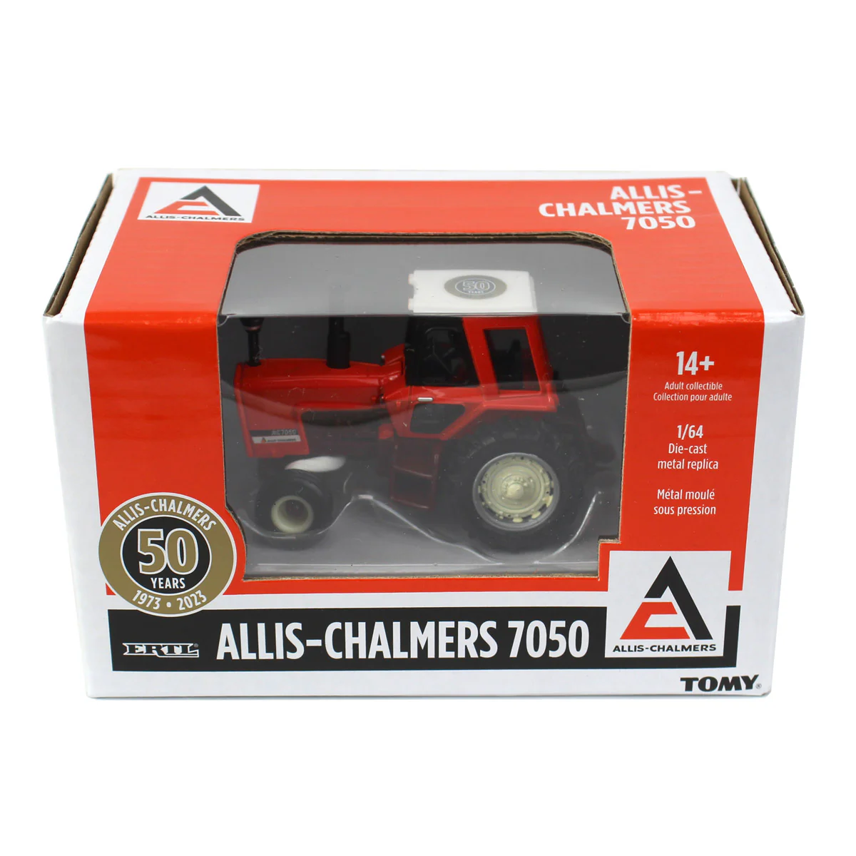 1/64 Allis Chalmers 7050 Maroon Belly Tractor by ERTL, 50th Anniversary Collector Edition - Image 6