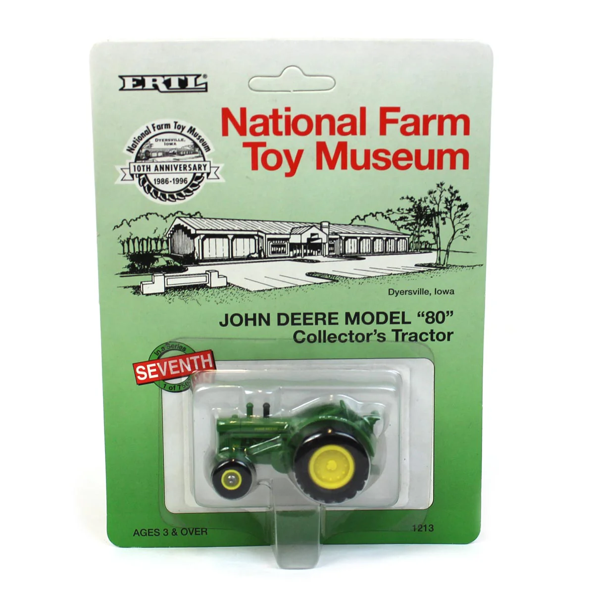 1/64 Collector Edition John Deere 80 Tractor by ERTL, 1996 National Farm Toy Museum