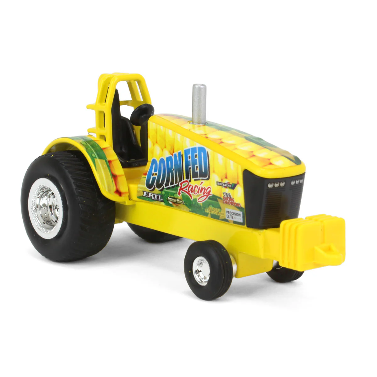 1/64 Corn Fed Racing Yellow Pulling Tractor, ERTL Collect N Play - Image 2