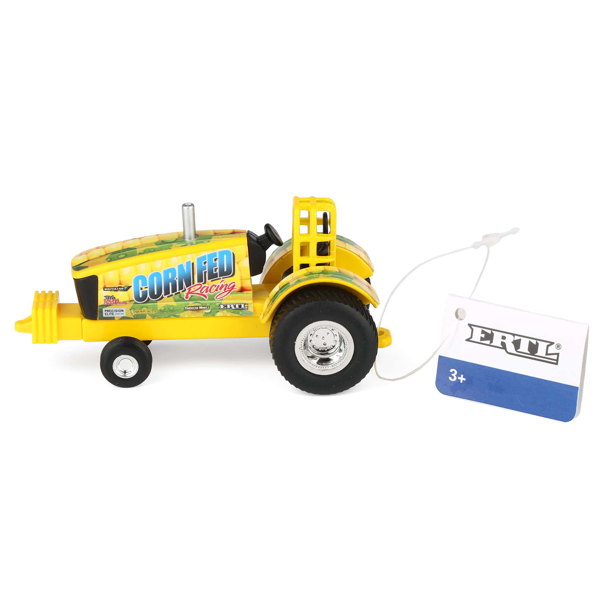 1/64 Corn Fed Racing Yellow Pulling Tractor, ERTL Collect N Play - Image 5