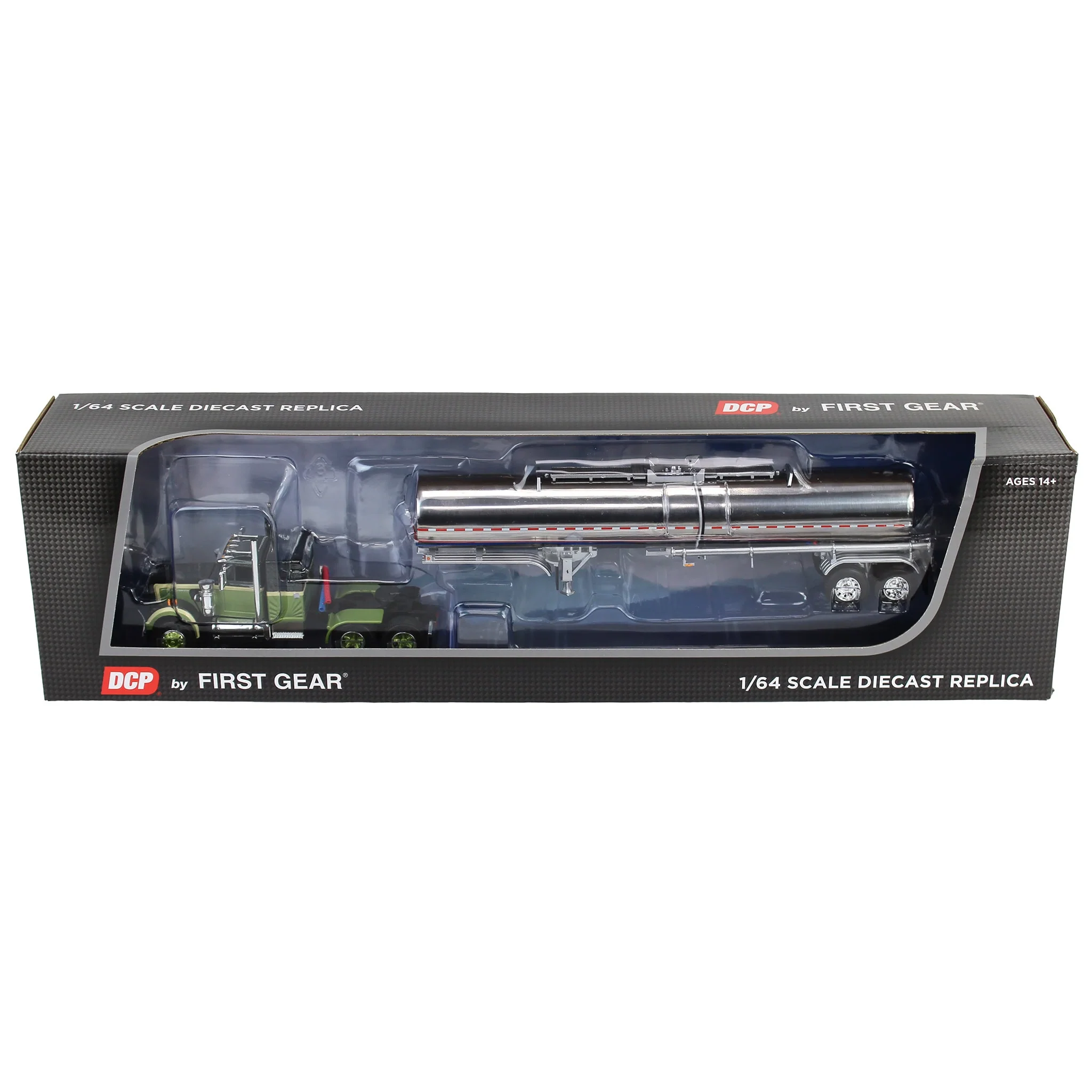 1/64 Dark Green/Olive White Western Star 4900 36in Sleeper with Brenner Chemical Tanker, DCP by First Gear - Image 5