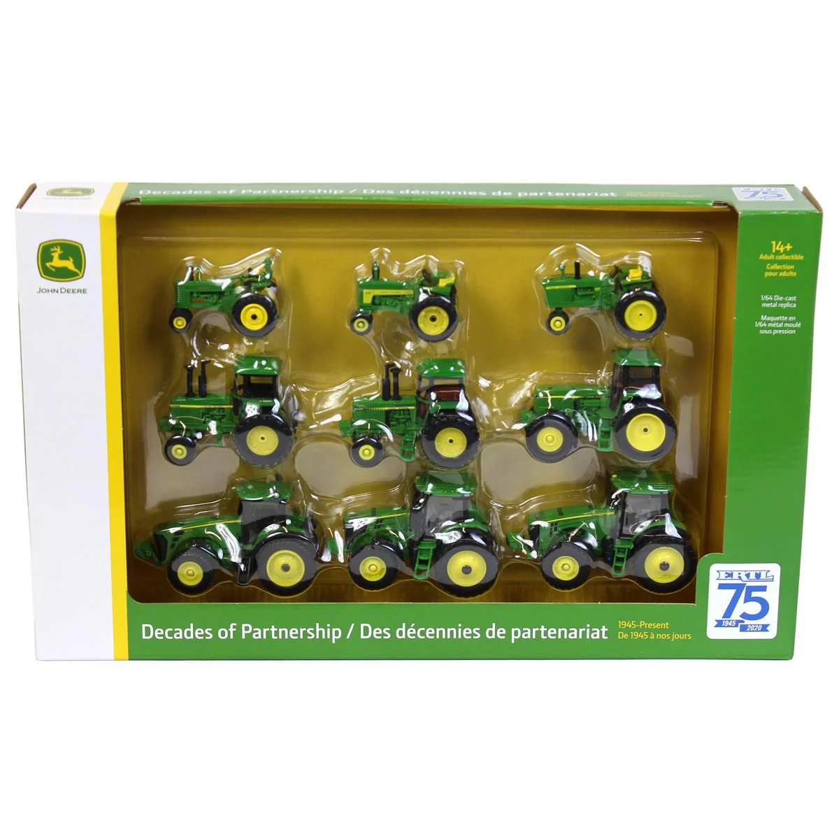 1/64 ERTL 75th Anniversary Edition John Deere 9 Piece Set - Image 2