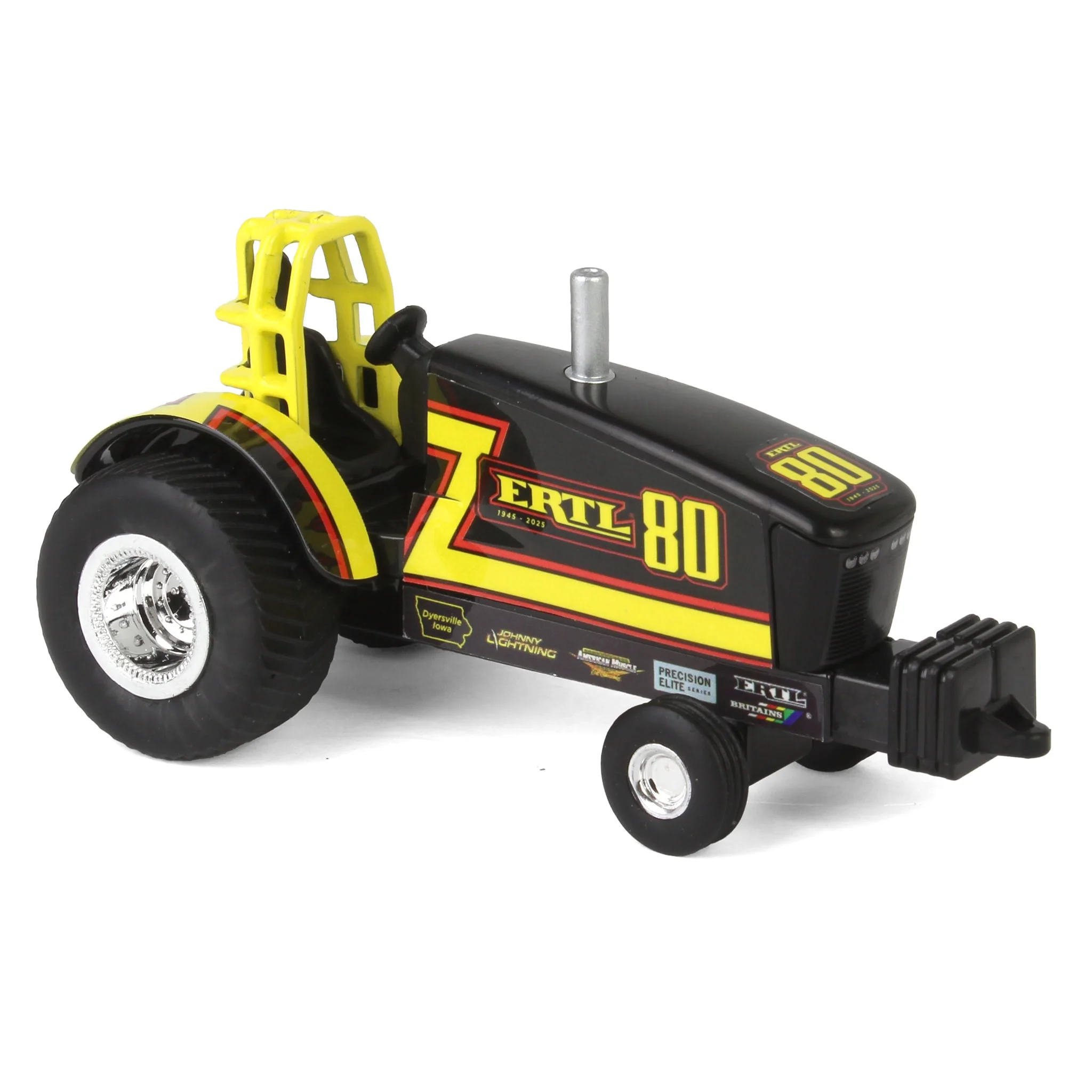 1/64 ERTL 80th Anniversary Pulling Tractor with Pickup Truck & Trailer - Image 6
