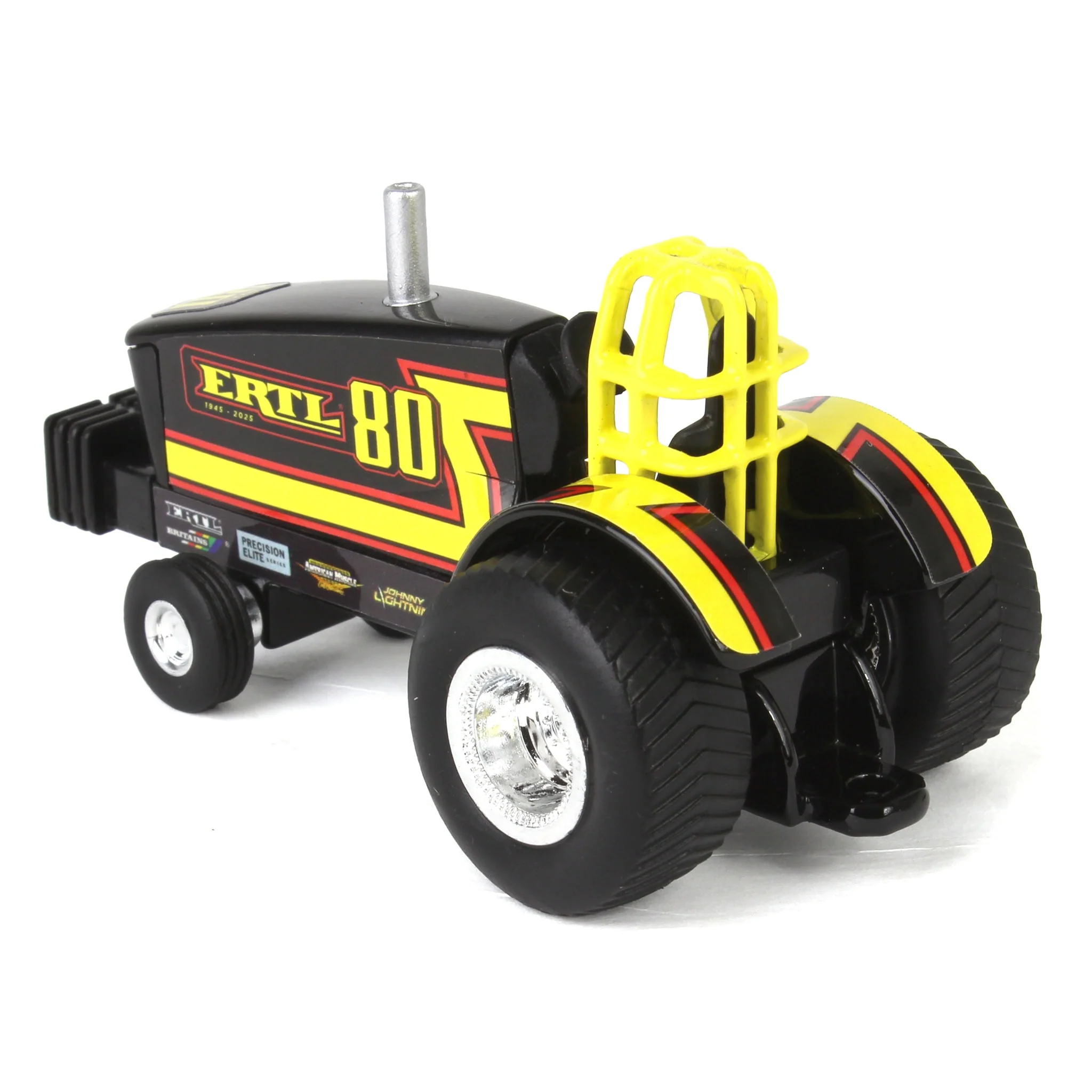 1/64 ERTL 80th Anniversary Pulling Tractor with Pickup Truck & Trailer - Image 7