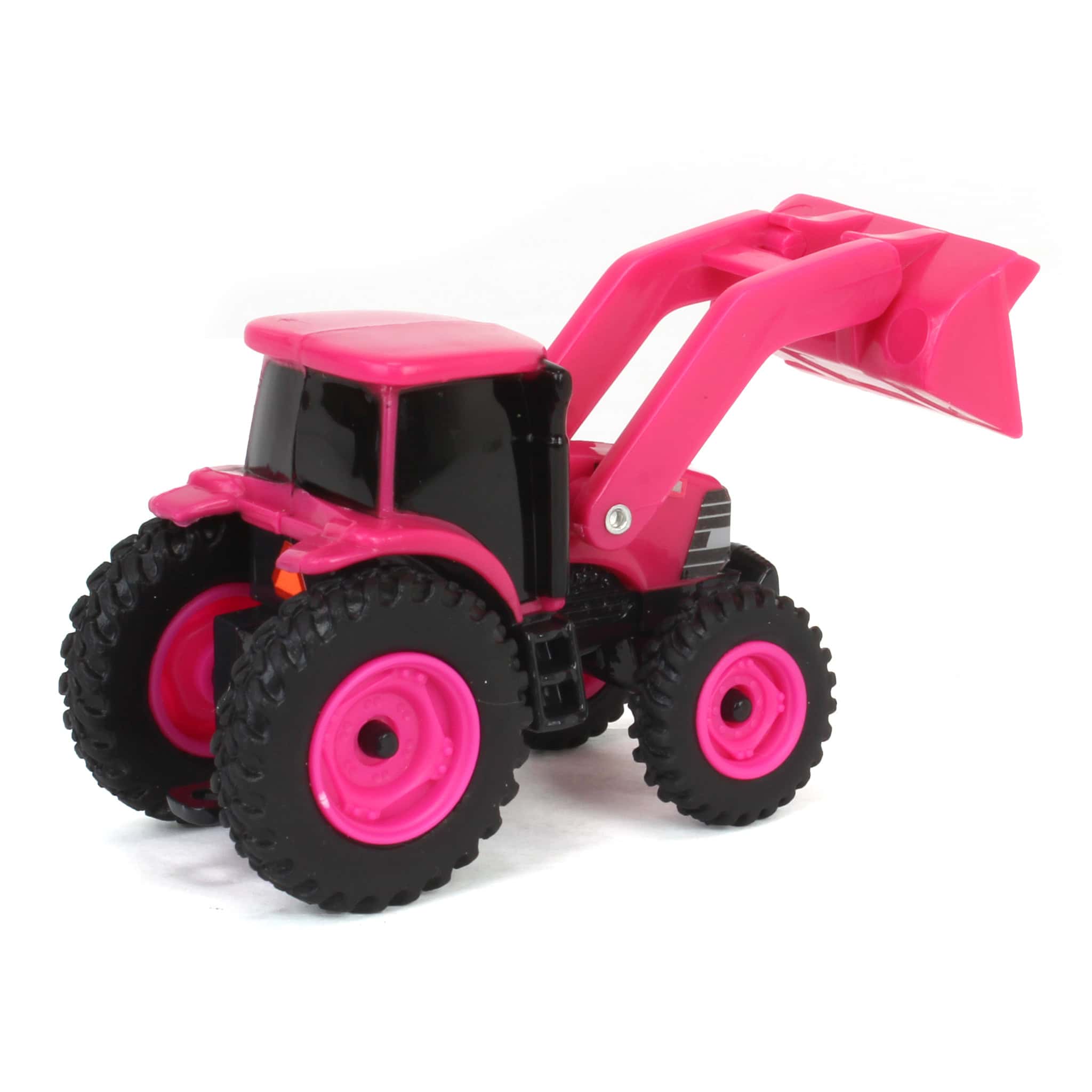 1/64 ERTL Collect N Play Case IH Pink Tractor with Loader - Image 3