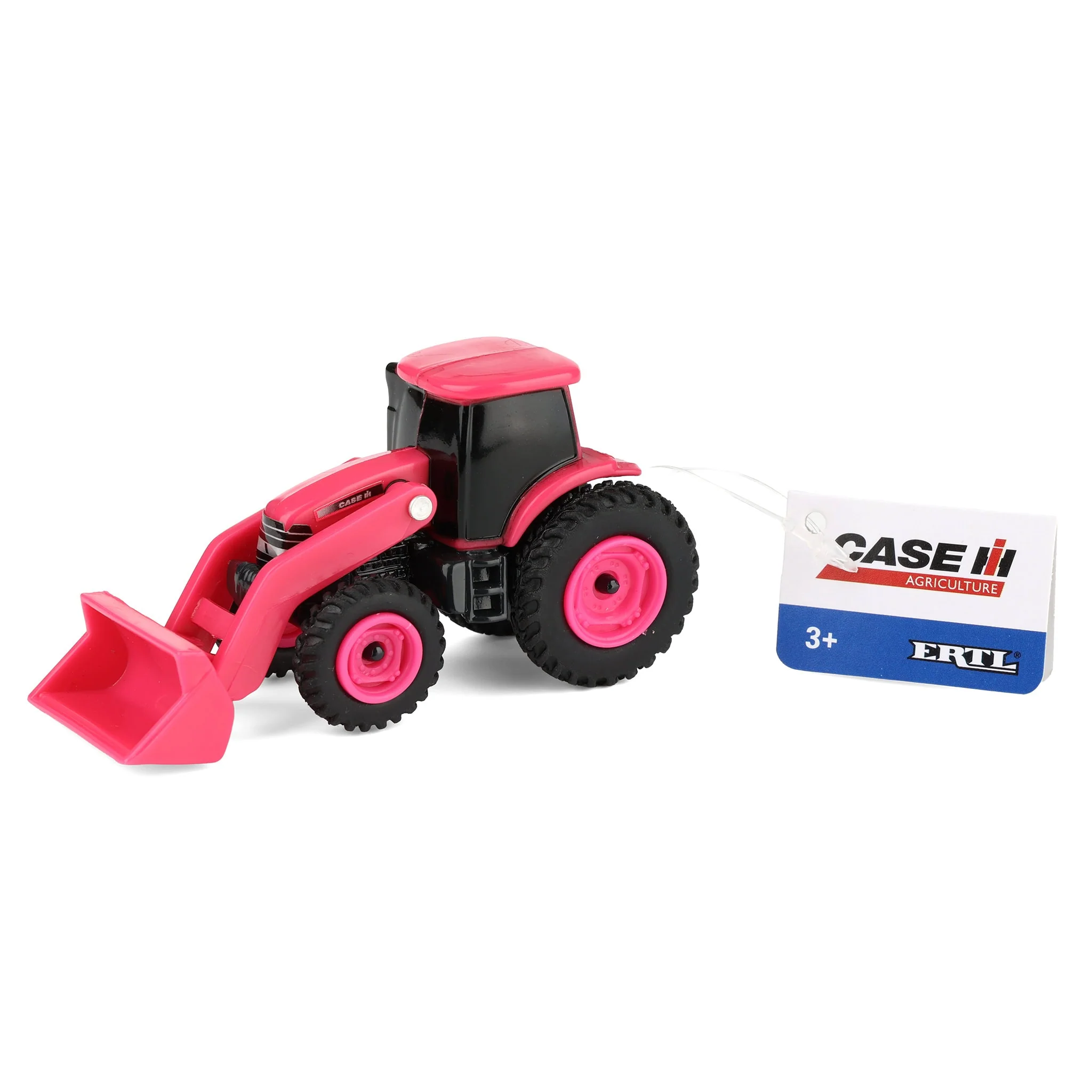 1/64 ERTL Collect N Play Case IH Pink Tractor with Loader - Image 6