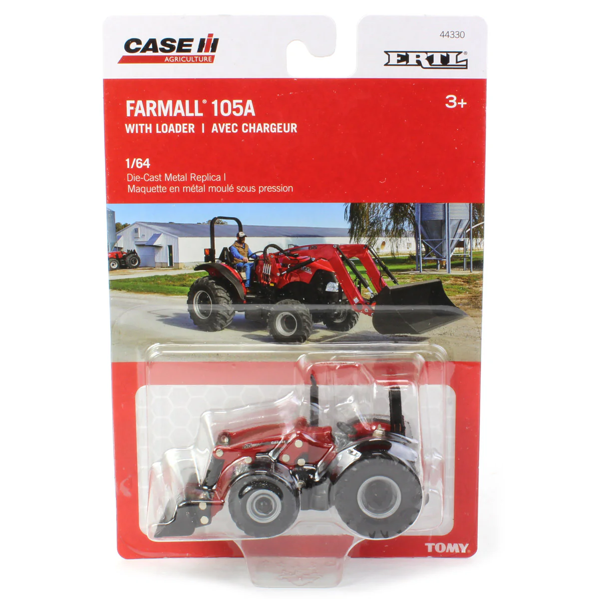 1/64 Case IH Farmall 105A Tractor with Loader by ERTL - Image 6