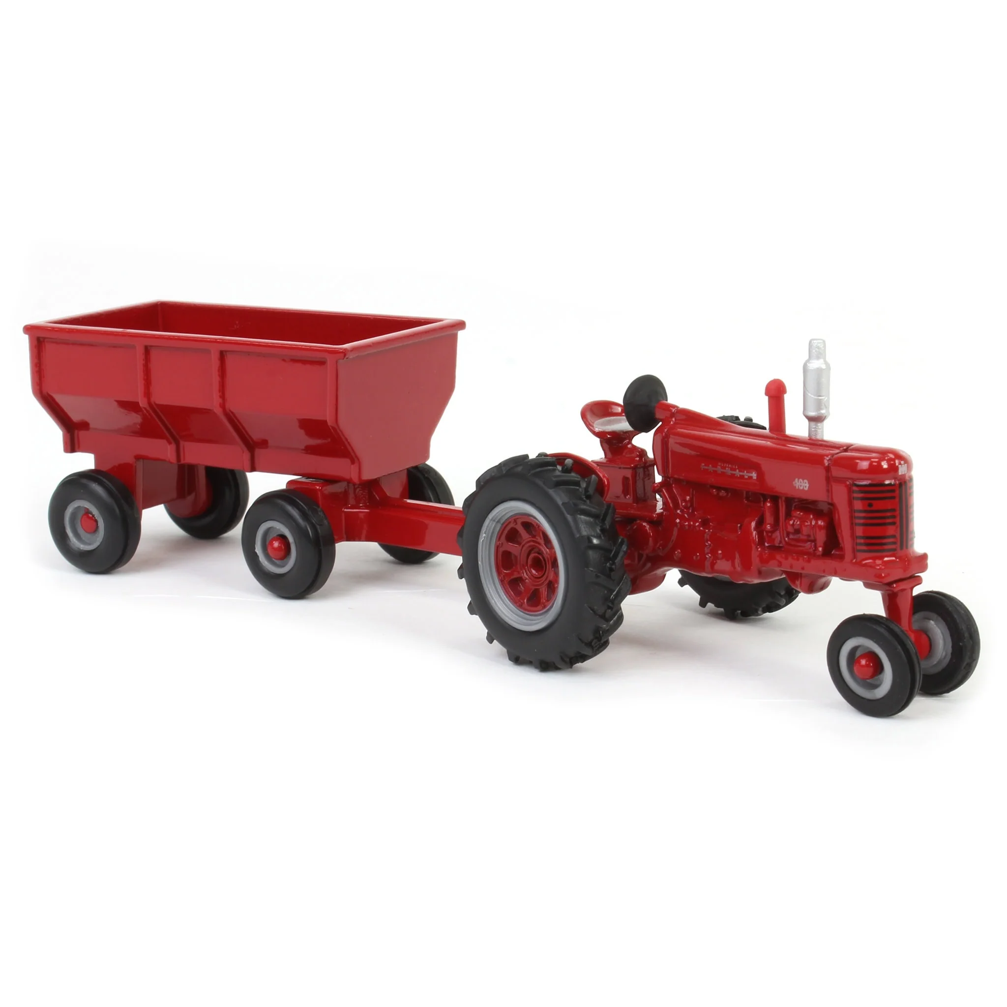 1/64 IH Farmall 400 Tractor with Narrow Front & Flarebox Wagon by ERTL - Image 2
