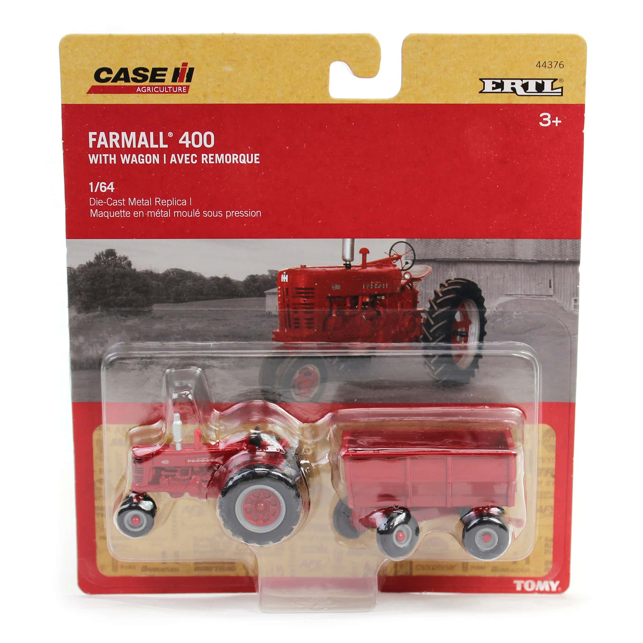 1/64 IH Farmall 400 Tractor with Narrow Front & Flarebox Wagon by ERTL - Image 6
