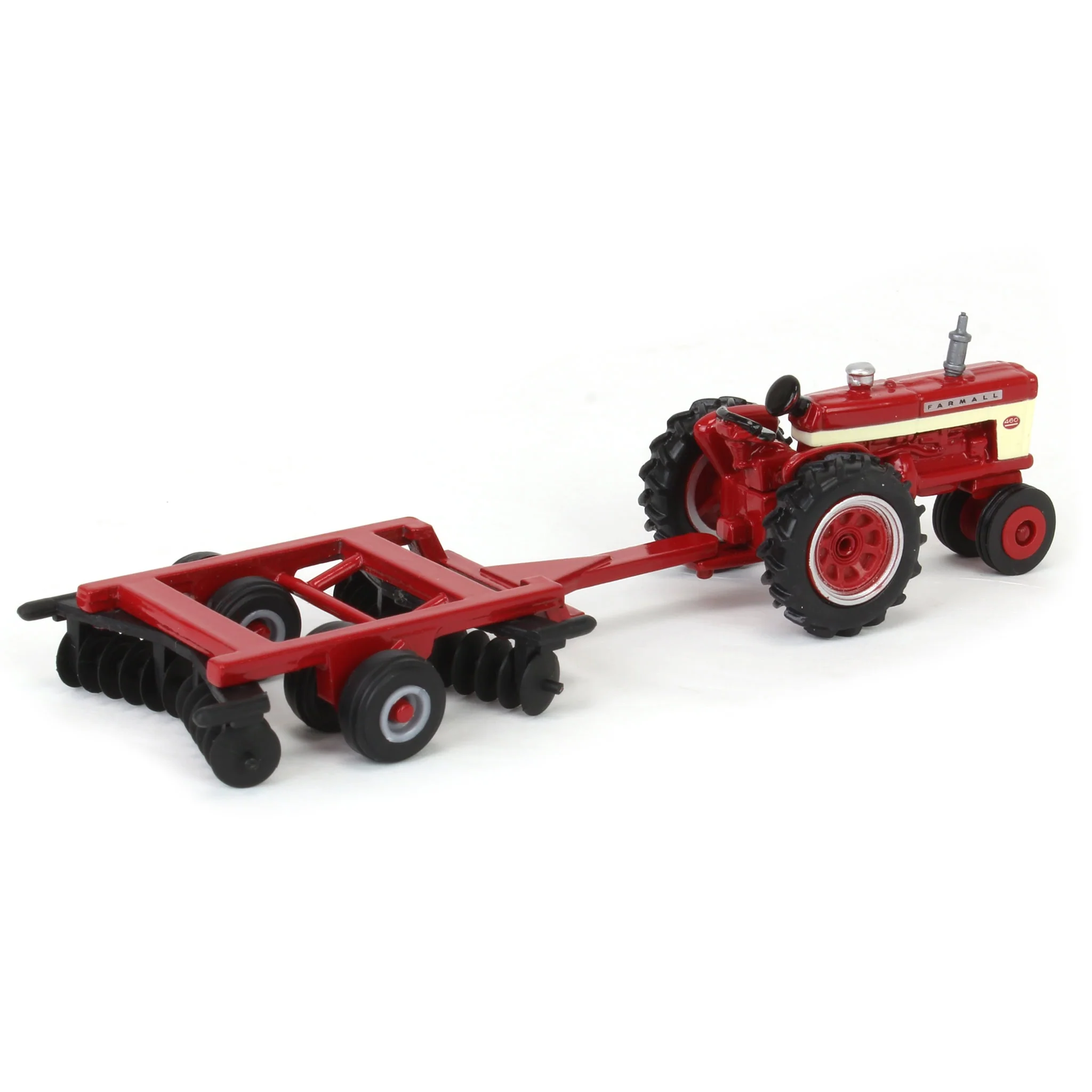 1/64 IH Farmall 460 Tractor with Narrow Front & Disk by ERTL - Image 3