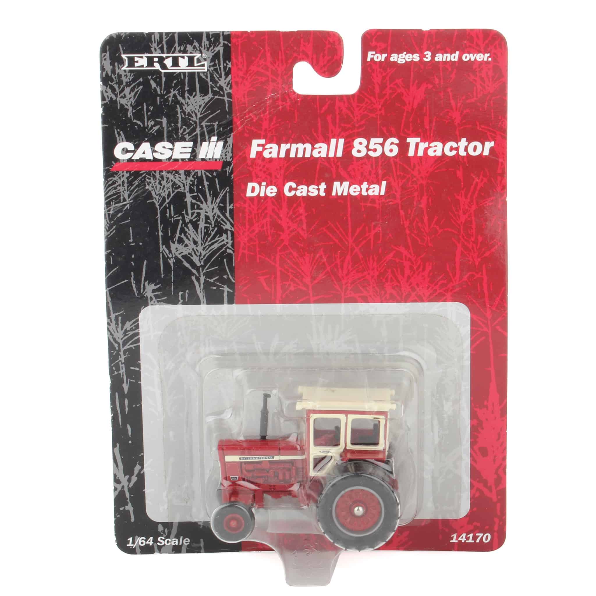 1/64 International 856 Tractor with Wide Front, Hiniker Cab, & Rear Duals by ERTL