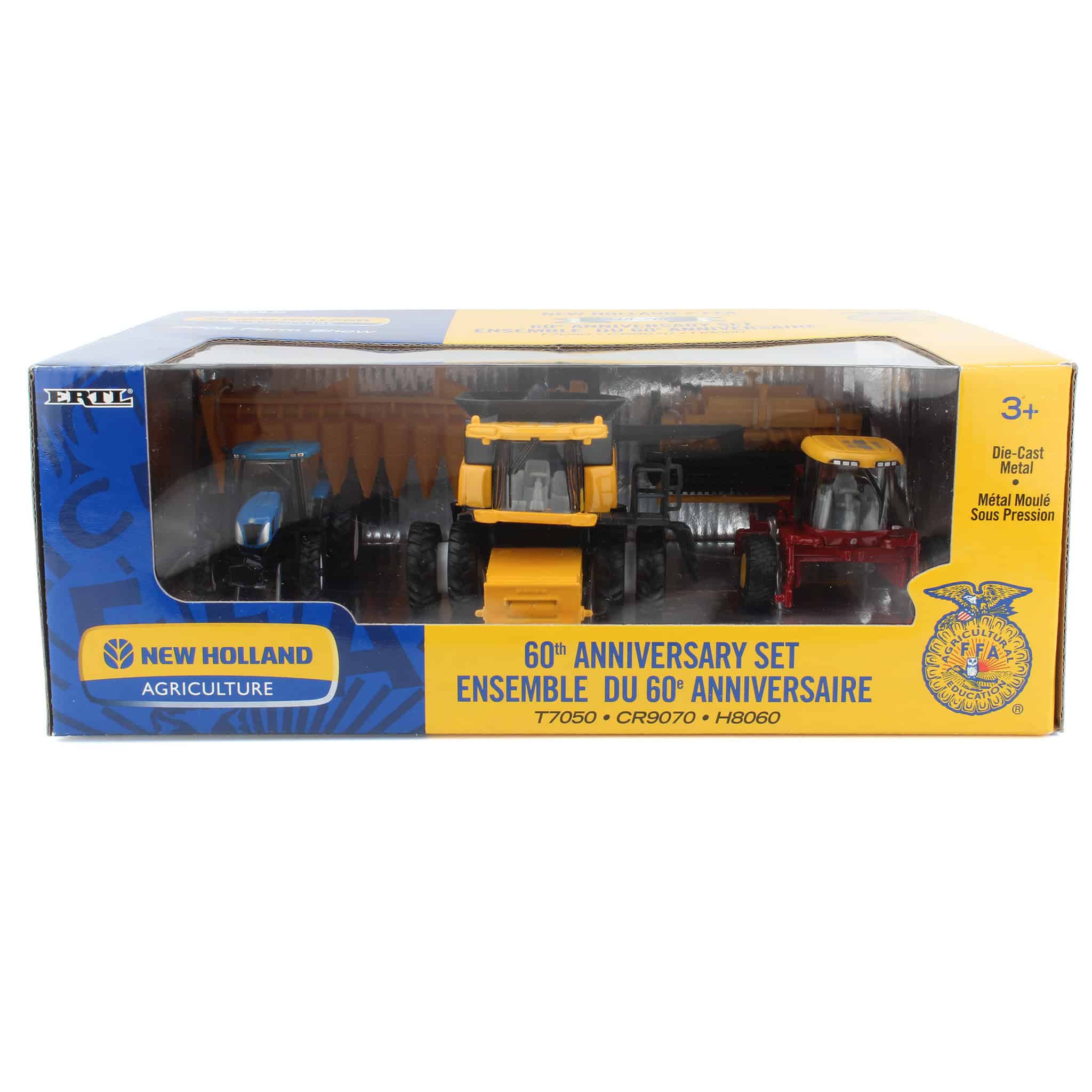 1/64 FFA 60th Anniversary New Holland 3 Piece Set by ERTL, 2008 Farm Show - Image 2