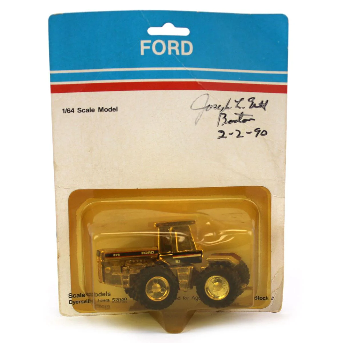 1/64 Ford 876 4WD with Duals by Scale Models, Boston 1990 GOLD Edition, Signed