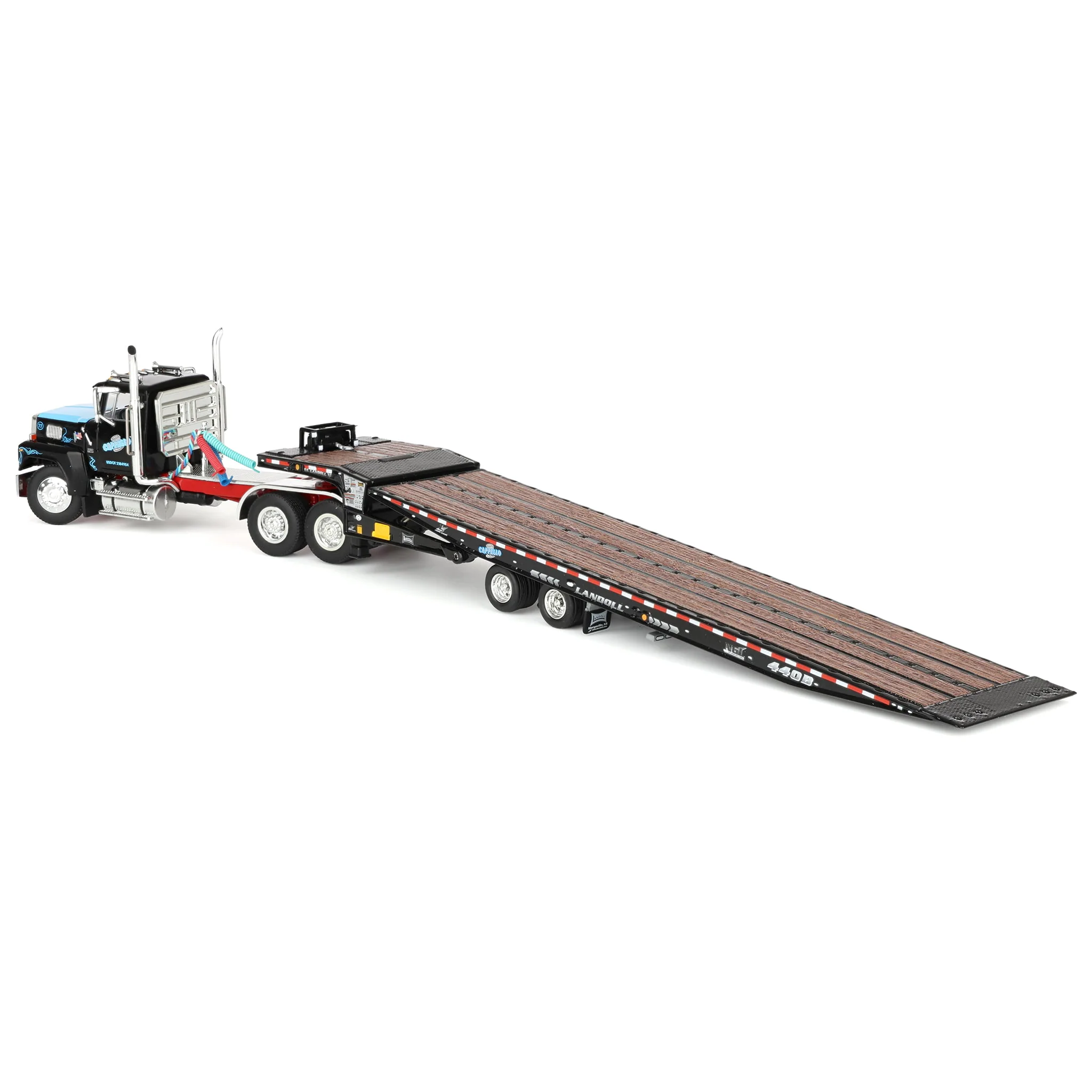 1/64 Ford LTL 9000 Semi Truck with Landoll Traveling Axle Trailer, DCP by First Gear Legacy Series #3: Cappello Heavy Transport - Image 4