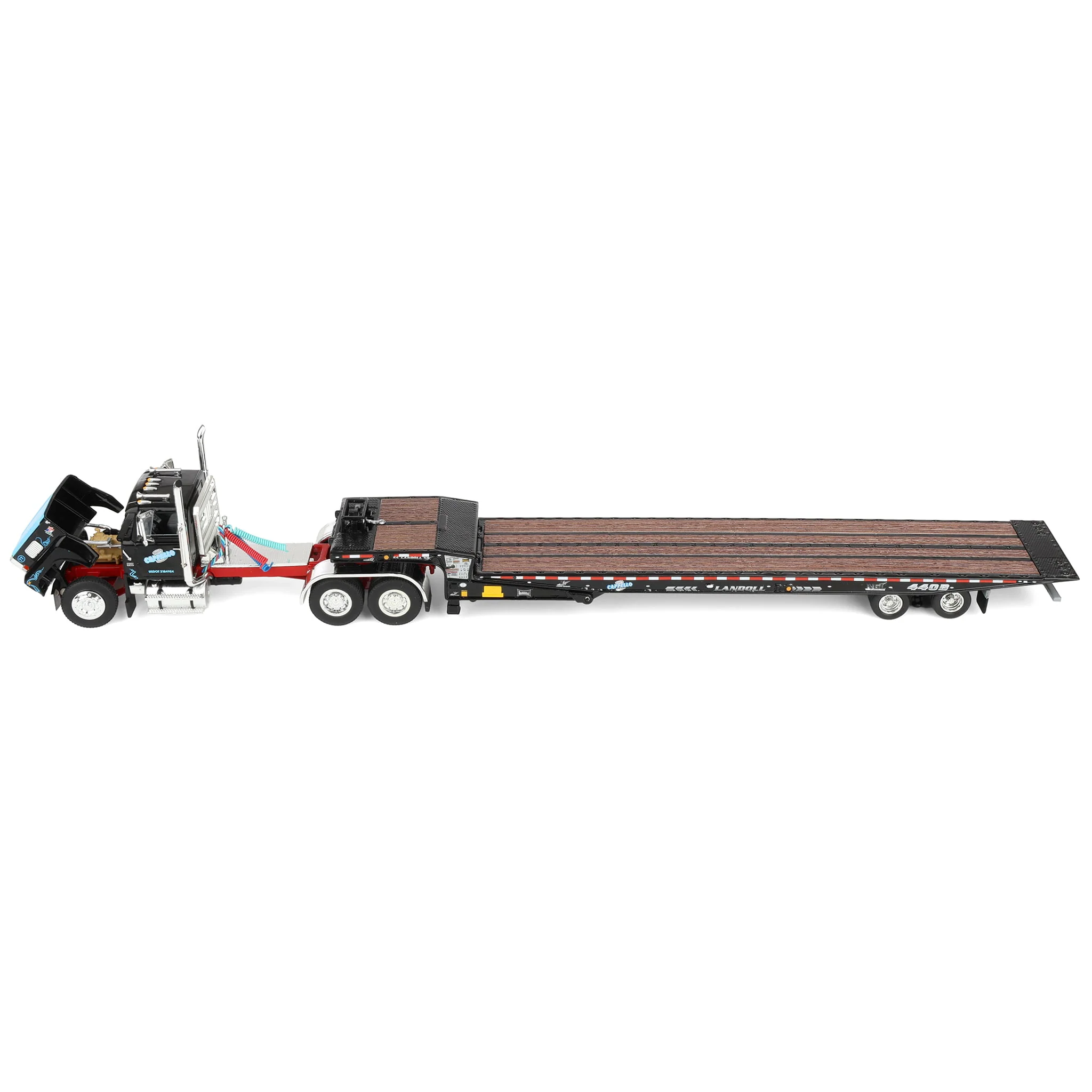 1/64 Ford LTL 9000 Semi Truck with Landoll Traveling Axle Trailer, DCP by First Gear Legacy Series #3: Cappello Heavy Transport - Image 5