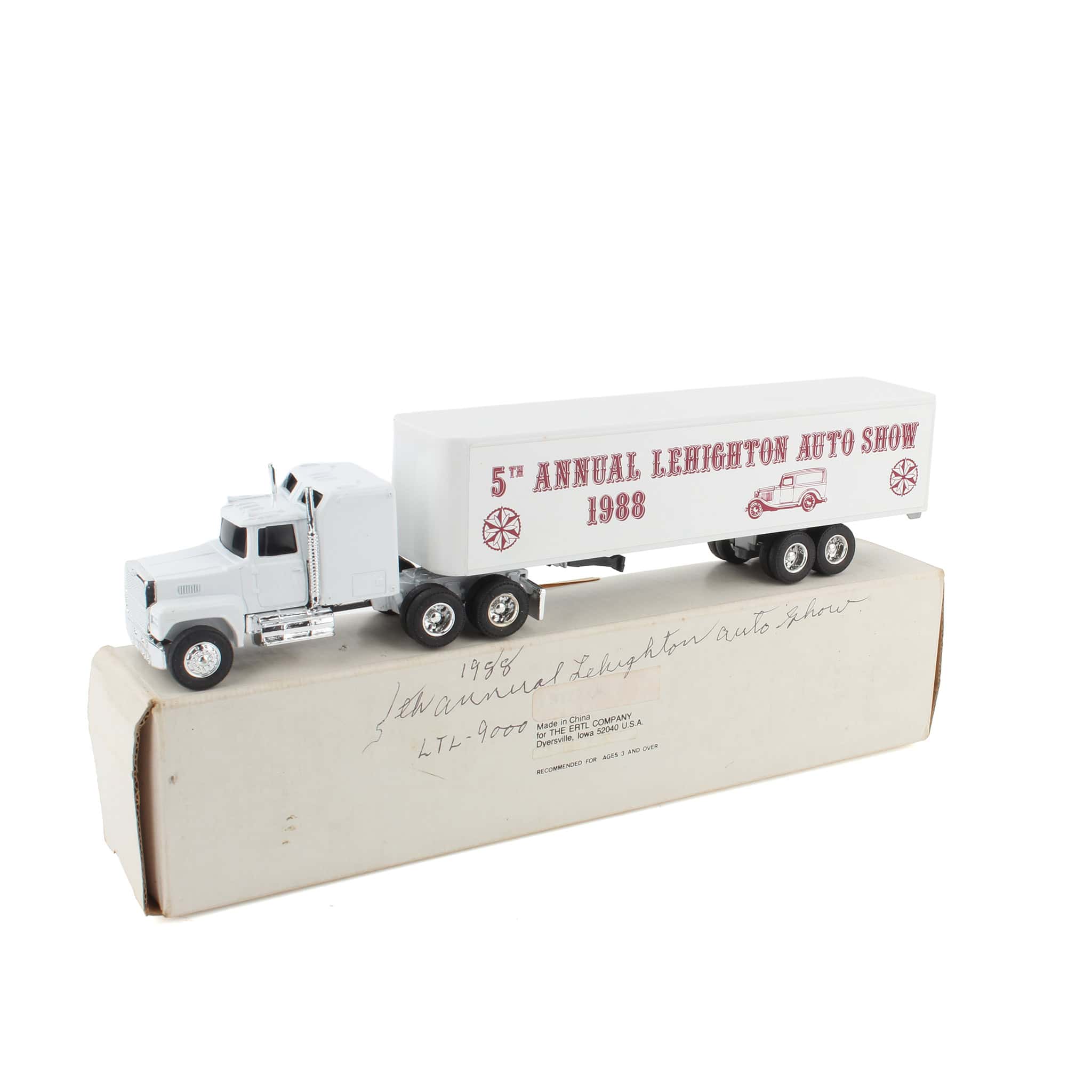 1/64 Ford LTL-9000 with Sleeper Semi Truck, 1988 Lehighton Auto Show by ERTL