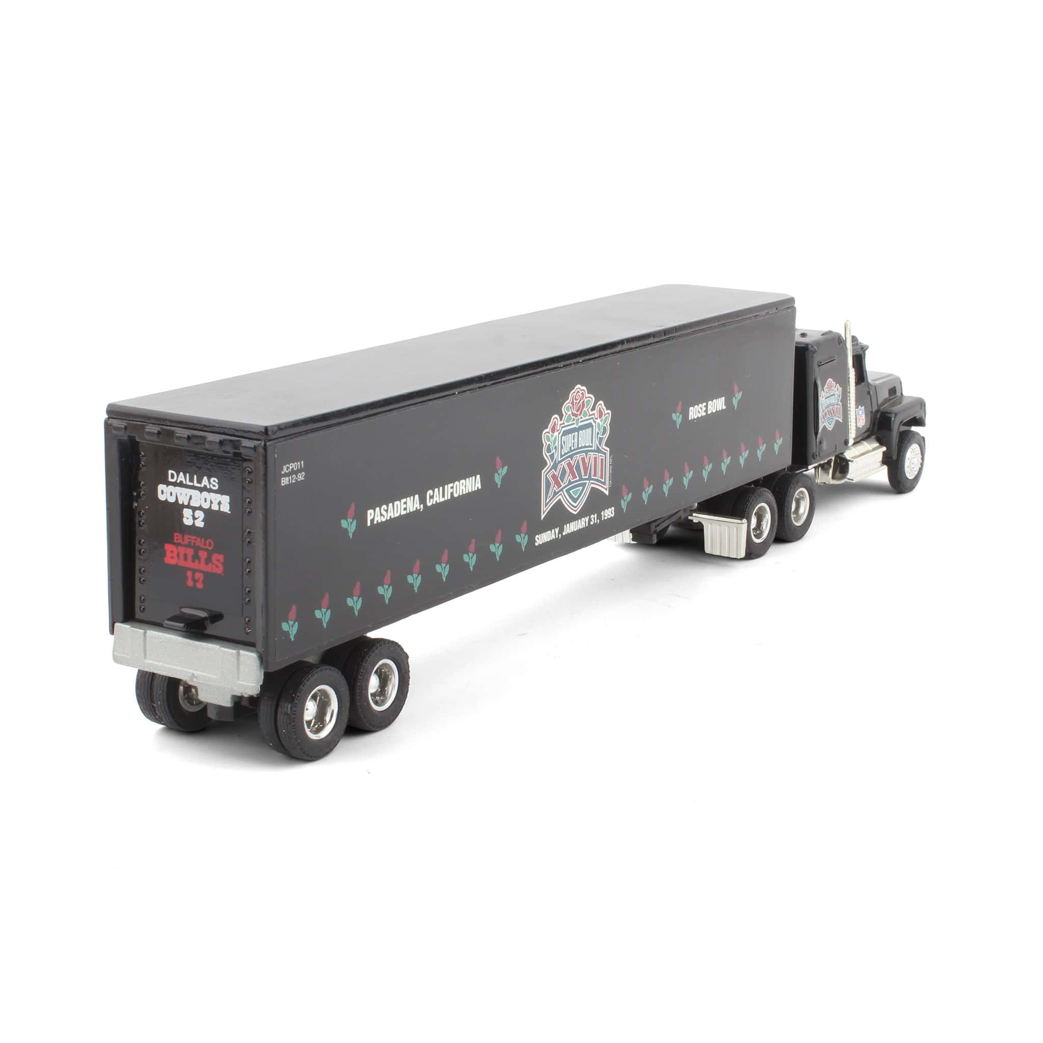 1/64 Ford LTL-9000 with Sleeper Semi Truck & 1992 Dallas Cowboys Super Bowl Box Trailer - Image 2
