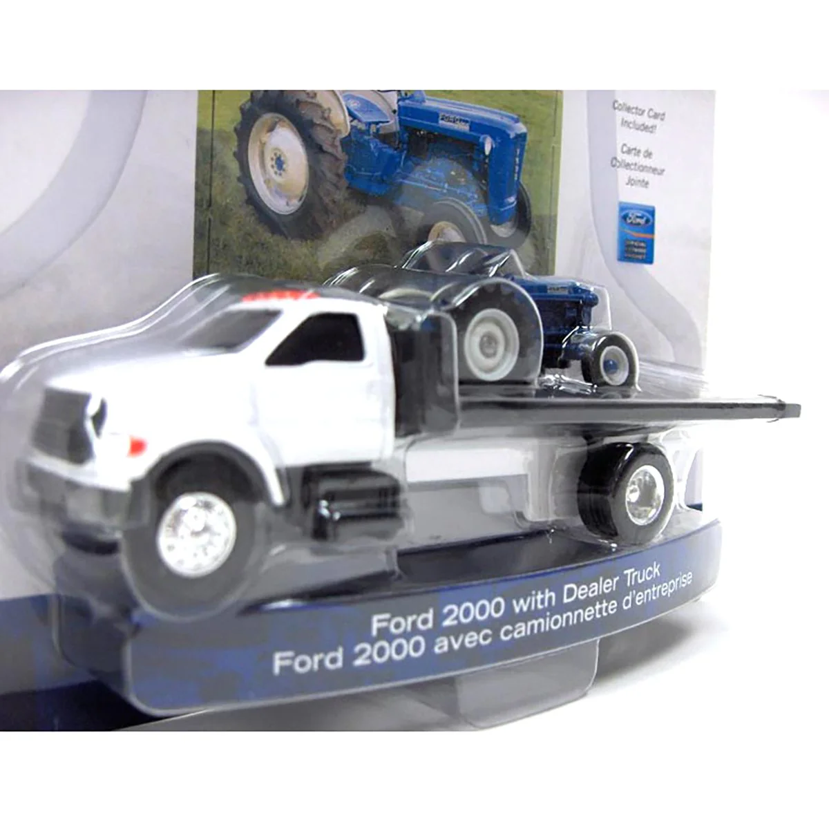 1/64 Ford Rollback Dealer Truck with Ford 2000 Wide Front Tractor by ERTL - Image 3