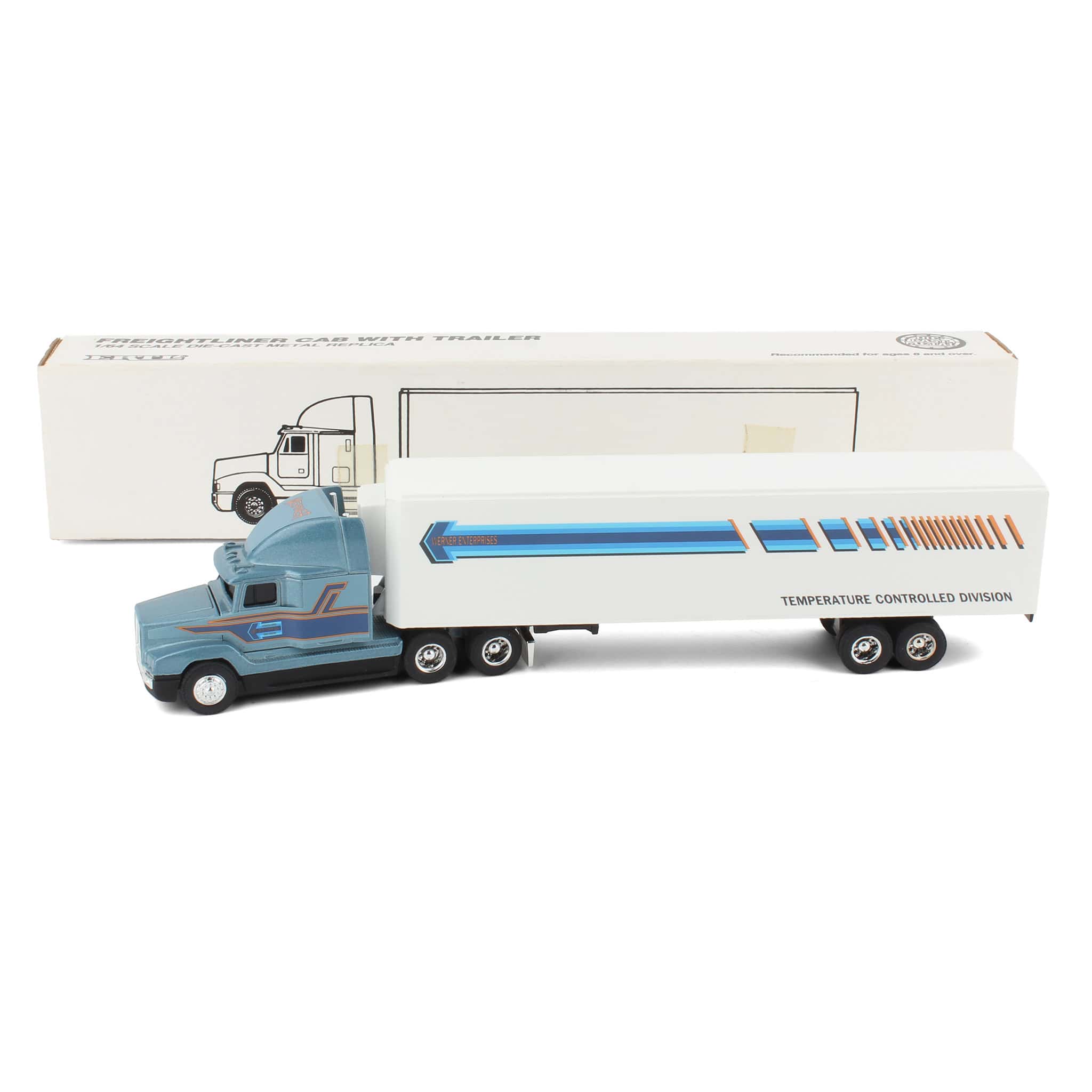 1/64 Freightliner 120 Conventional Semi Truck with Werner Temperature Controlled Reefer Trailer by ERTL