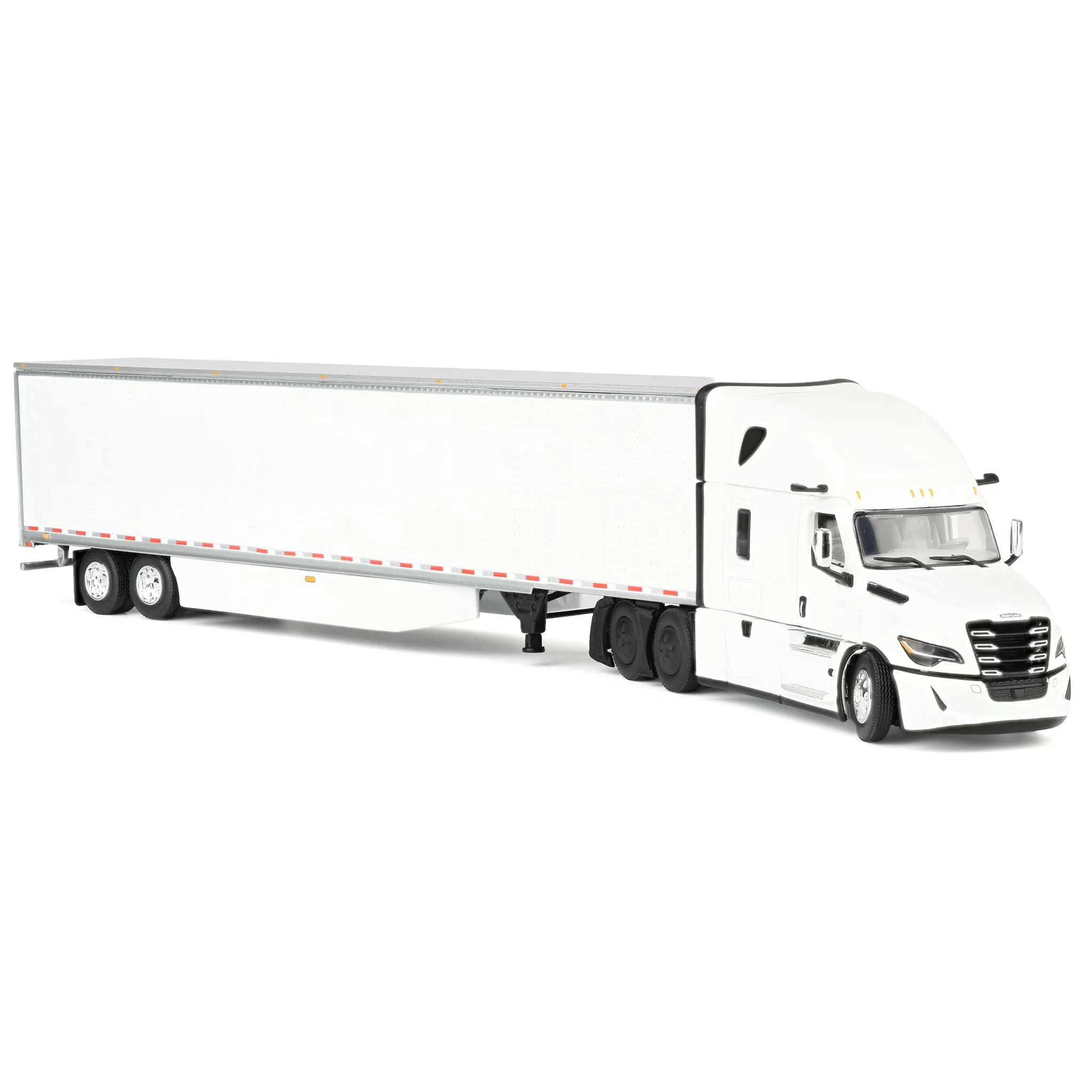 1/64 Freightliner Cascadia Fifth Generation Semi Truck with Raised Roof Sleeper, White, DCP by First Gear - Image 2