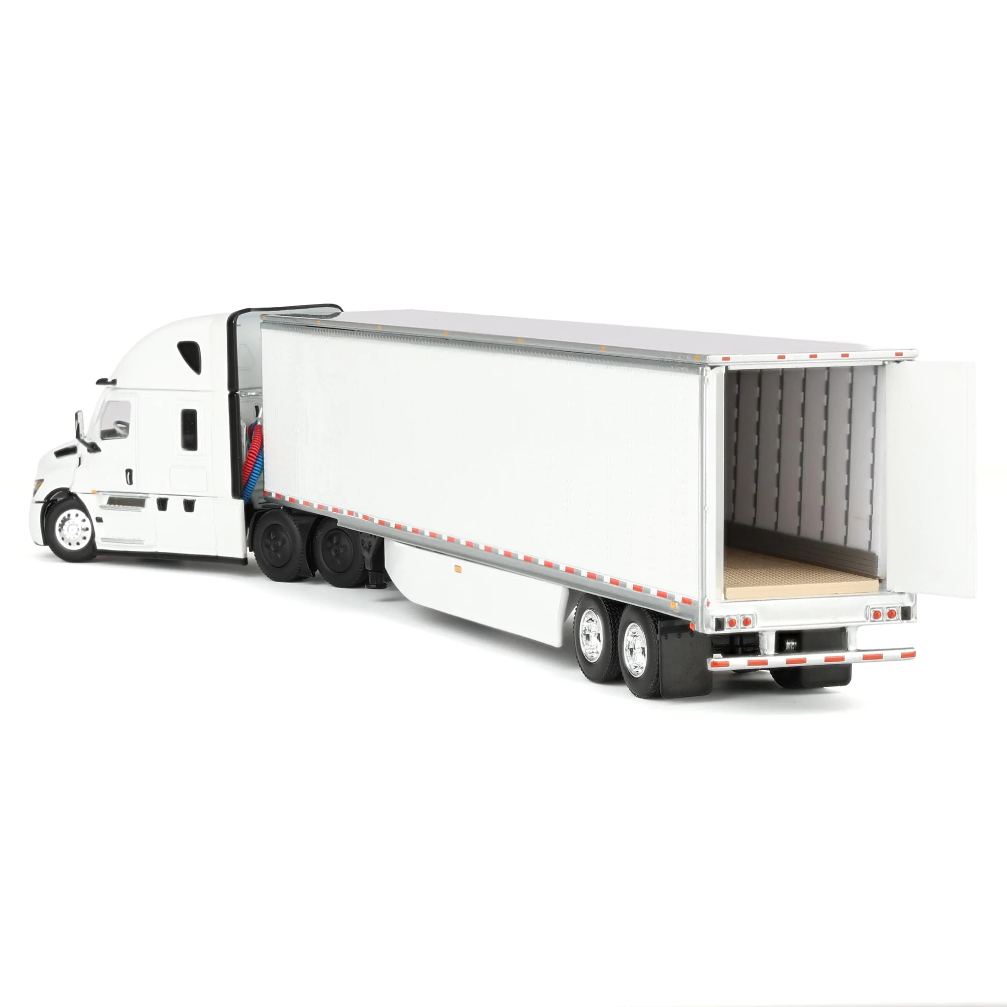 1/64 Freightliner Cascadia Fifth Generation Semi Truck with Raised Roof Sleeper, White, DCP by First Gear - Image 4