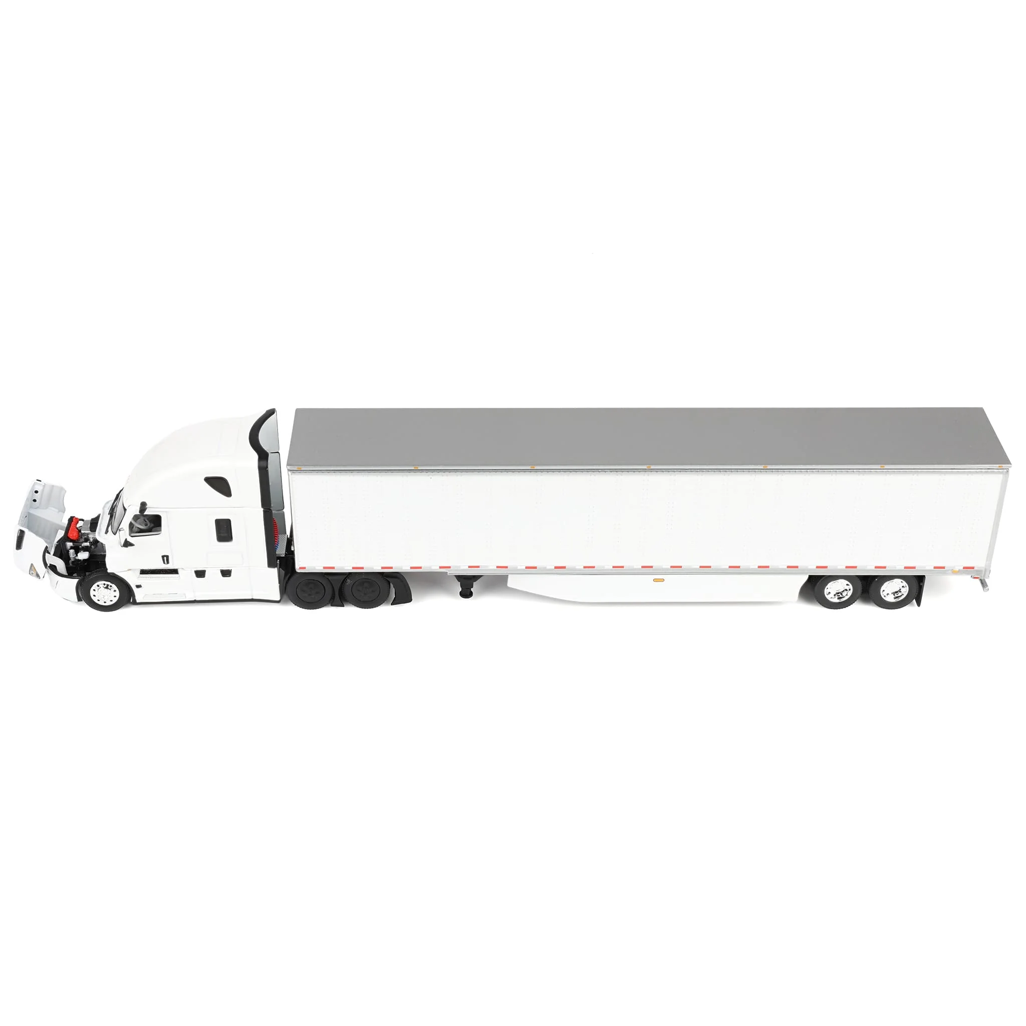 1/64 Freightliner Cascadia Fifth Generation Semi Truck with Raised Roof Sleeper, White, DCP by First Gear - Image 5
