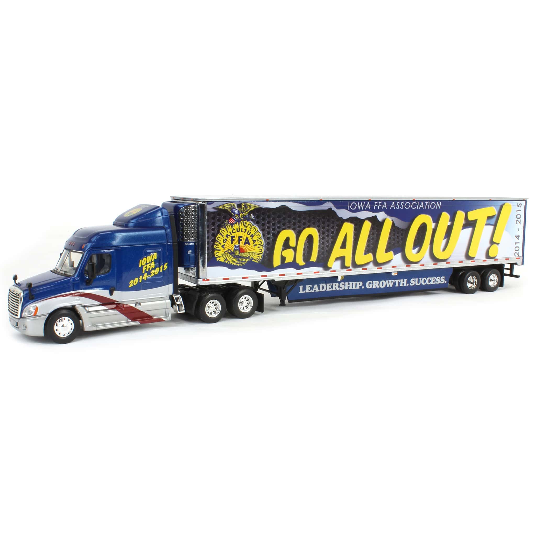 1/64 Freightliner Cascadia with Reefer Trailer, Iowa FFA by First Gear