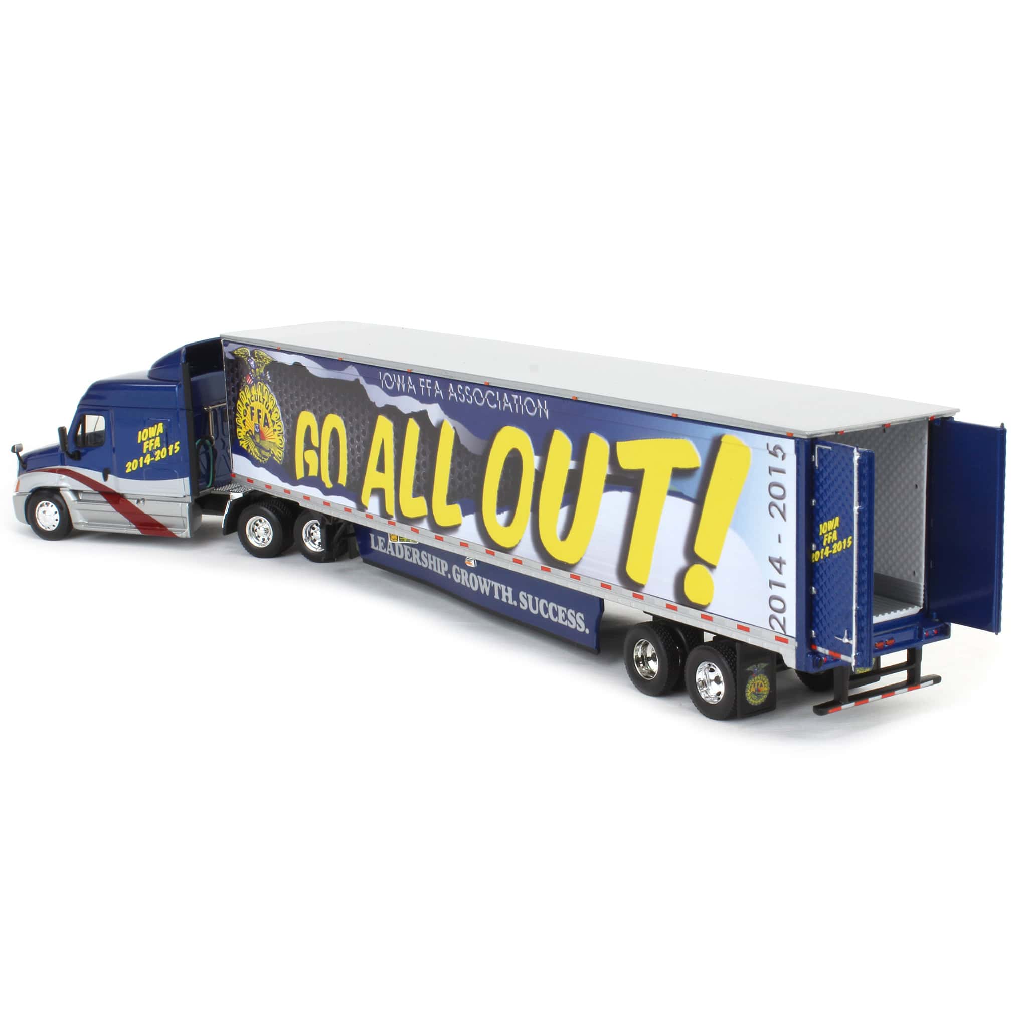 1/64 Freightliner Cascadia with Reefer Trailer, Iowa FFA by First Gear - Image 4
