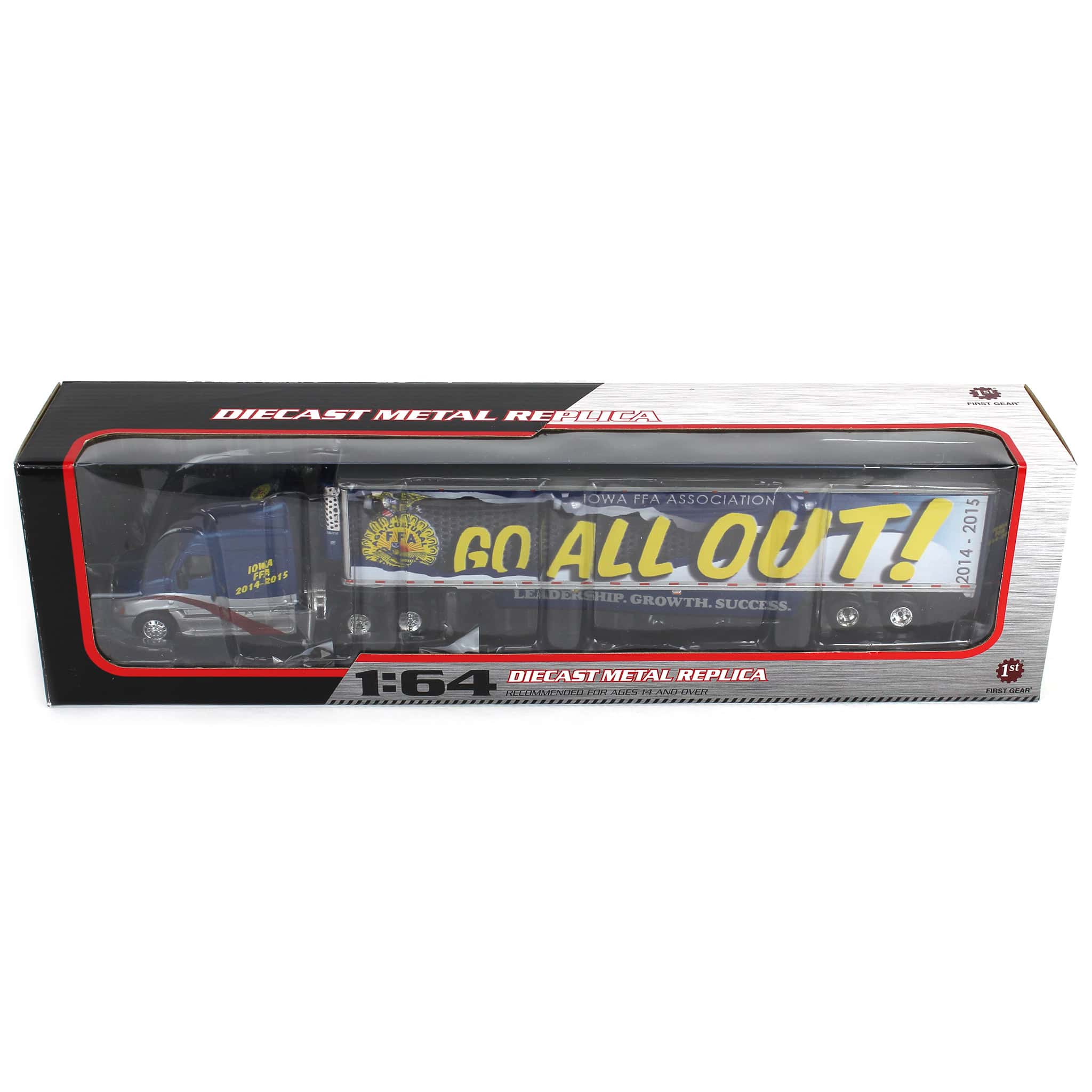 1/64 Freightliner Cascadia with Reefer Trailer, Iowa FFA by First Gear - Image 5