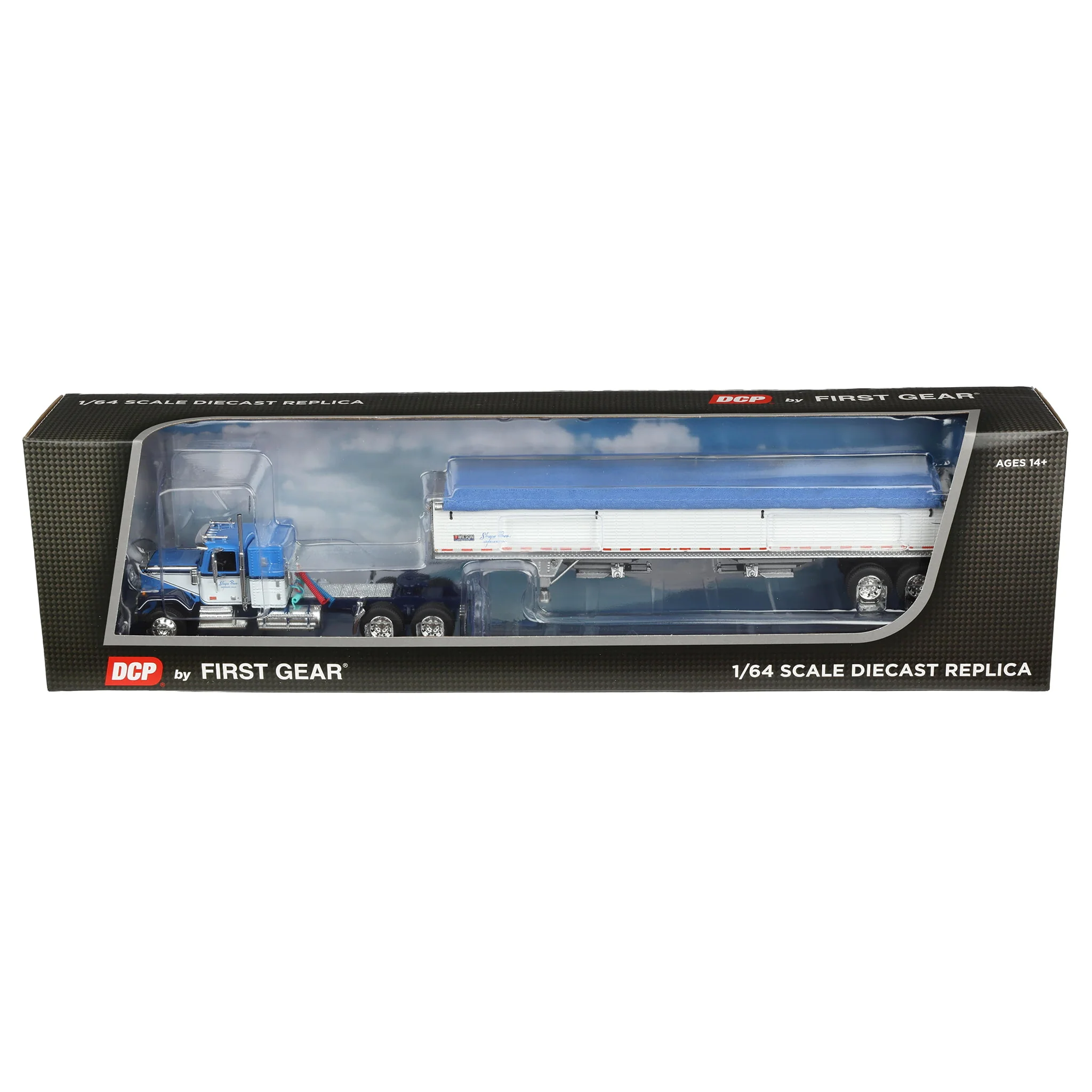 1/64 GMC General Semi Truck with Tandem Axle Wilson Pacesetter Grain Trailer, Shupe Bros Trucking, DCP by First Gear - Image 6