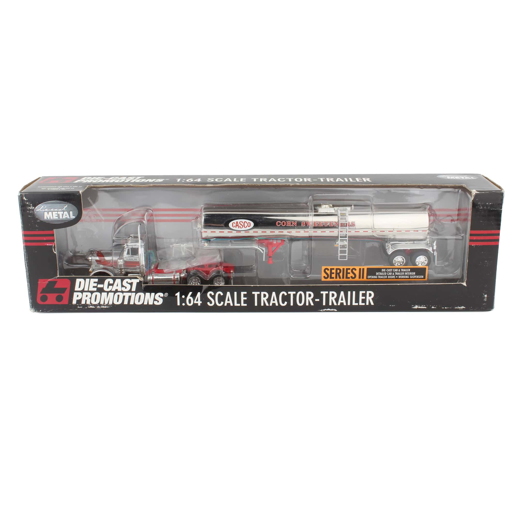 1/64 Gray Peterbilt 379 Semi Truck with Silver Tanker, Laidlaw & Casco Corn Sweeteners by DCP
