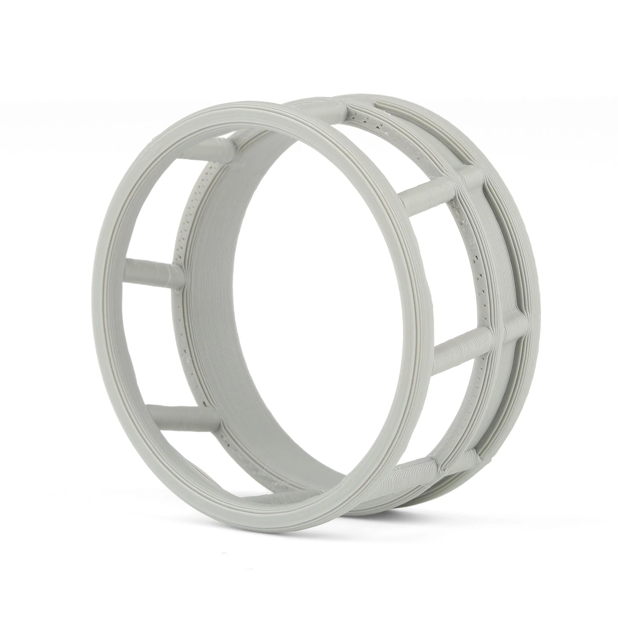 1/64 Gray Round Bale Hay Feeder 4-Pack by REVD Toys, 3D Printed - Image 4