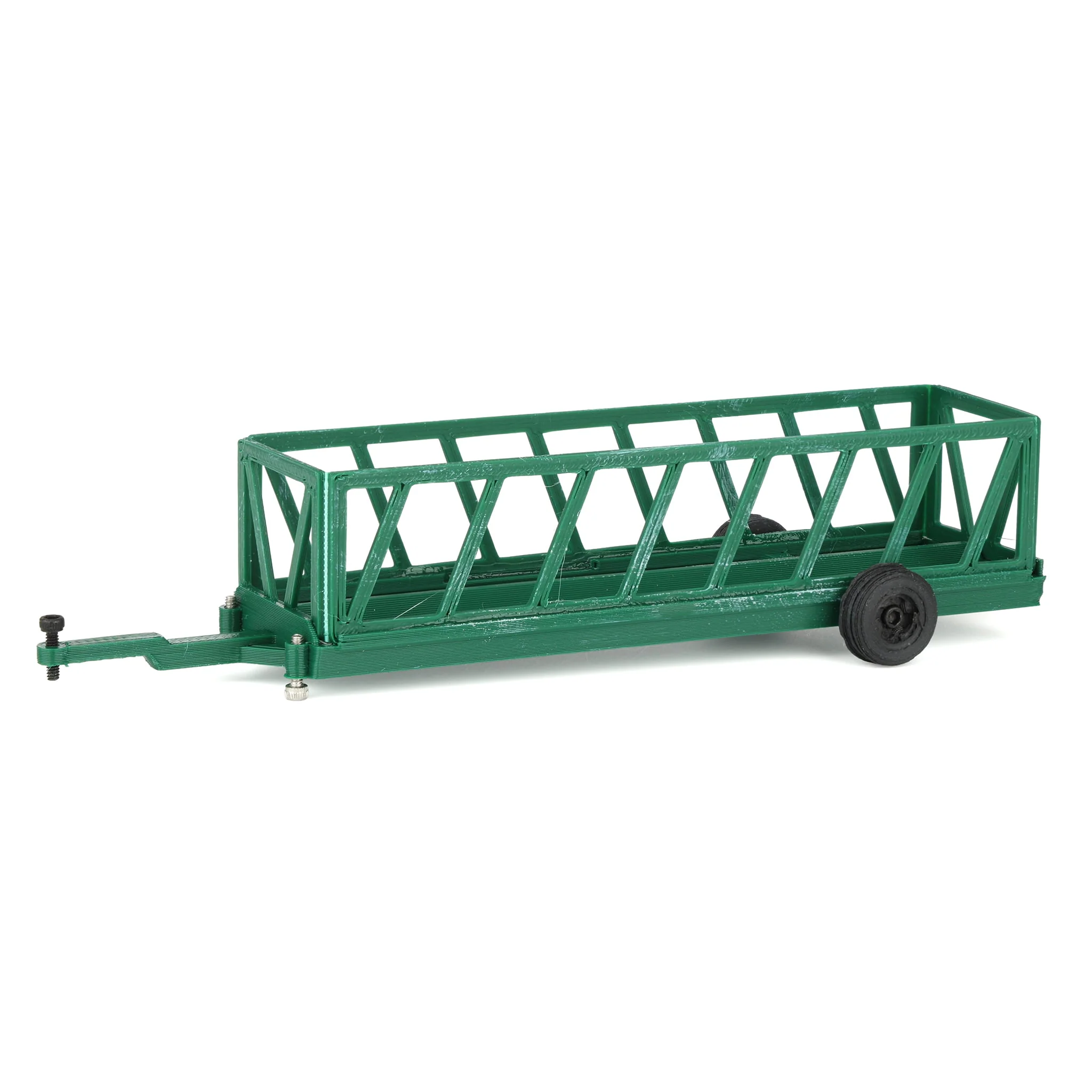 1/64 Green 20ft Portable Cattle Feeder, 3D Printed