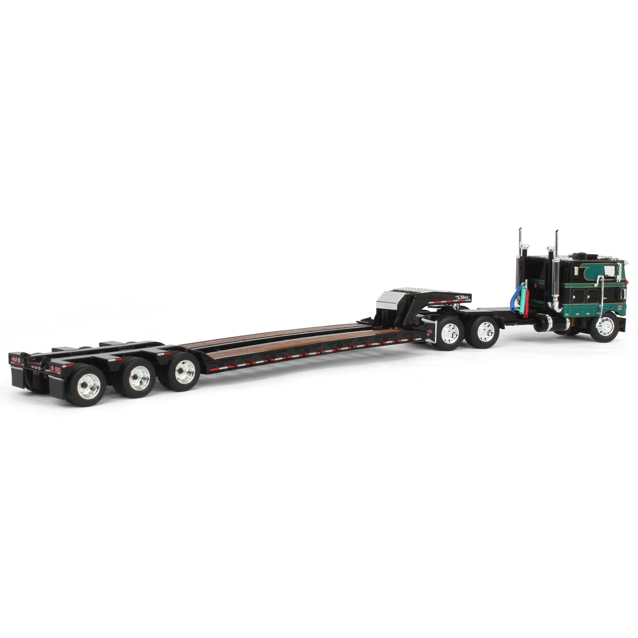 1/64 Green/Black Peterbilt 352 with Talbert Lowboy Trailer, DCP by First Gear - Image 3