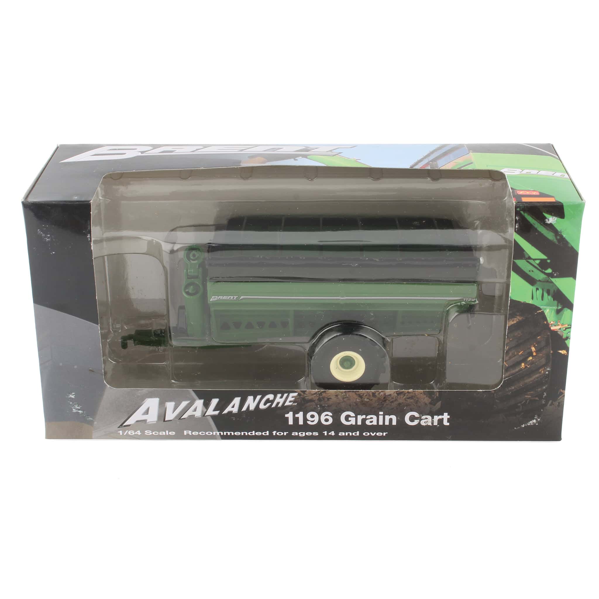 1/64 GREEN Brent Avalanche 1196 Grain Cart with Flotation Tires by SpecCast - Image 3