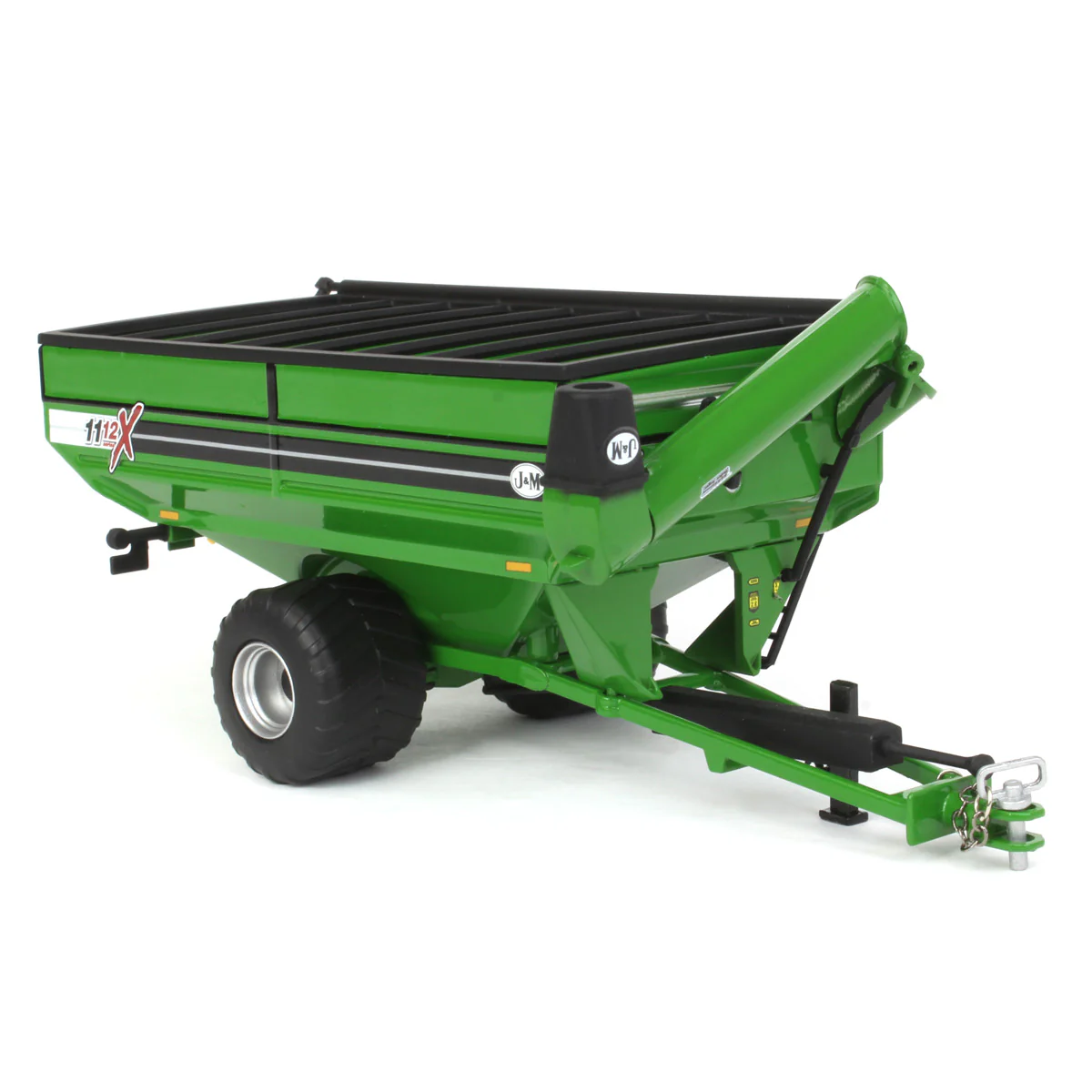 1/64 Green J&M 1112 X-Tended Reach Grain Cart with Singles - Image 2
