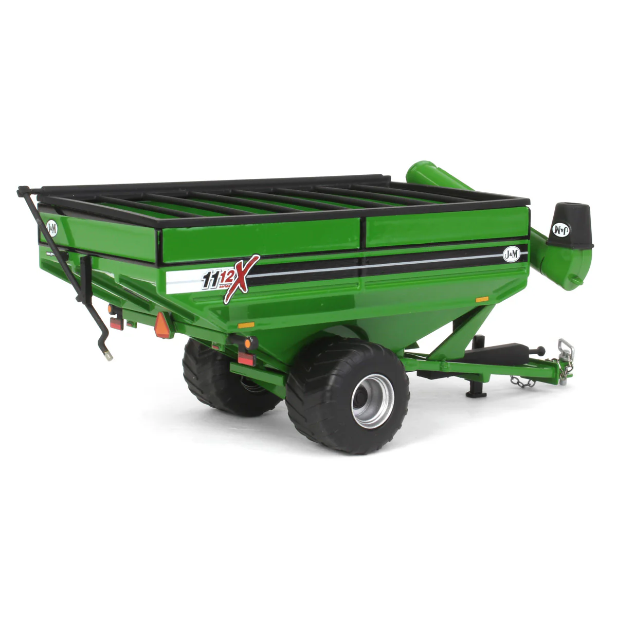 1/64 Green J&M 1112 X-Tended Reach Grain Cart with Singles - Image 3